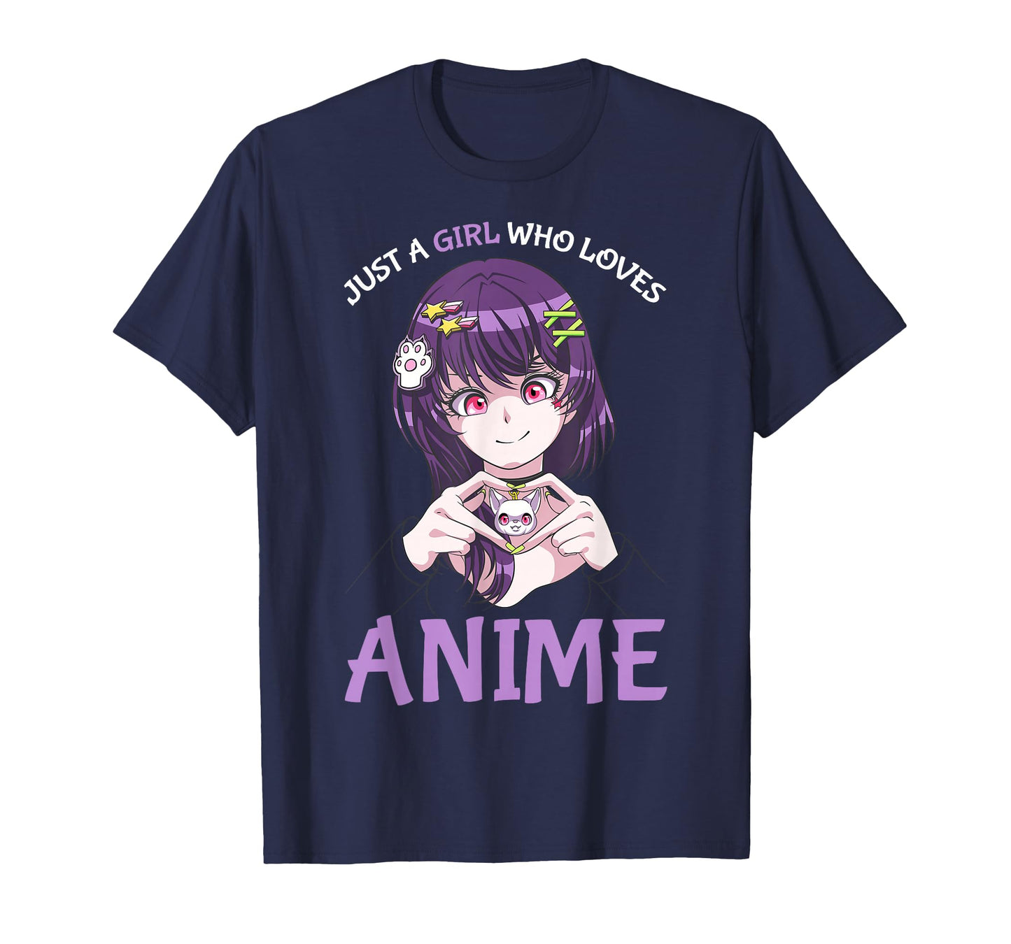 Just A Girl Who Loves Anime Teenage Girls Merch Stuff T-Shirt