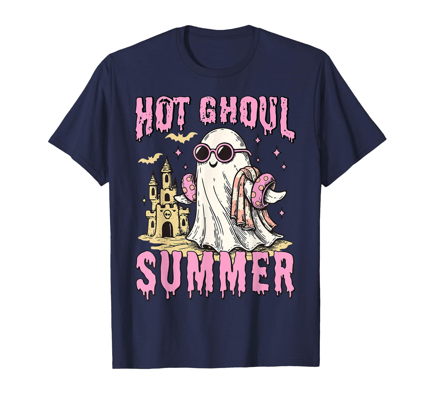 Summerween Hot Ghoul Summer Funny Cute Ghost Pool Halloween T-Shirt