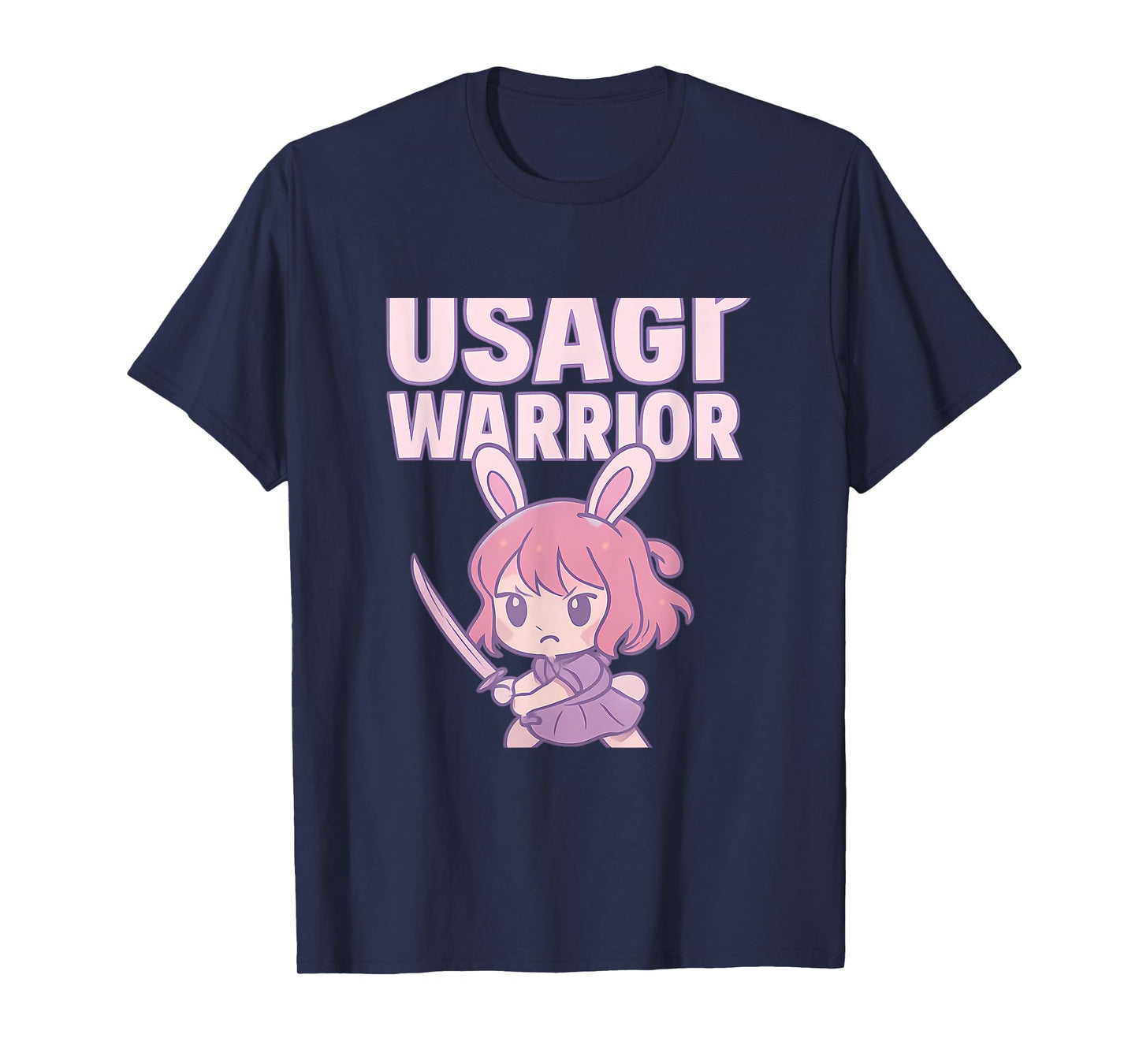 Usagi Warrior Kawaii Anime Bunny Girl Graphic Print T-Shirt