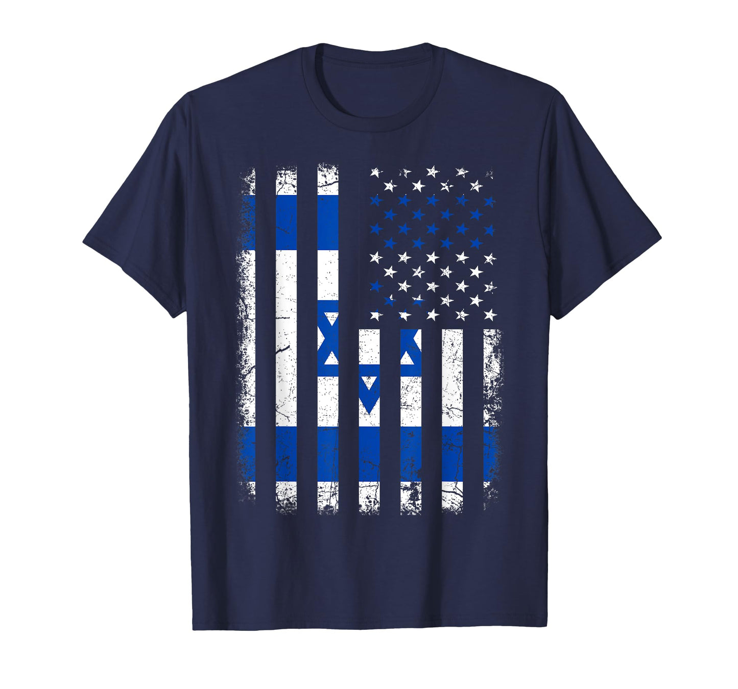 Israelis American Flag Israel America Pride Heritage Women Kids Men T-Shirt