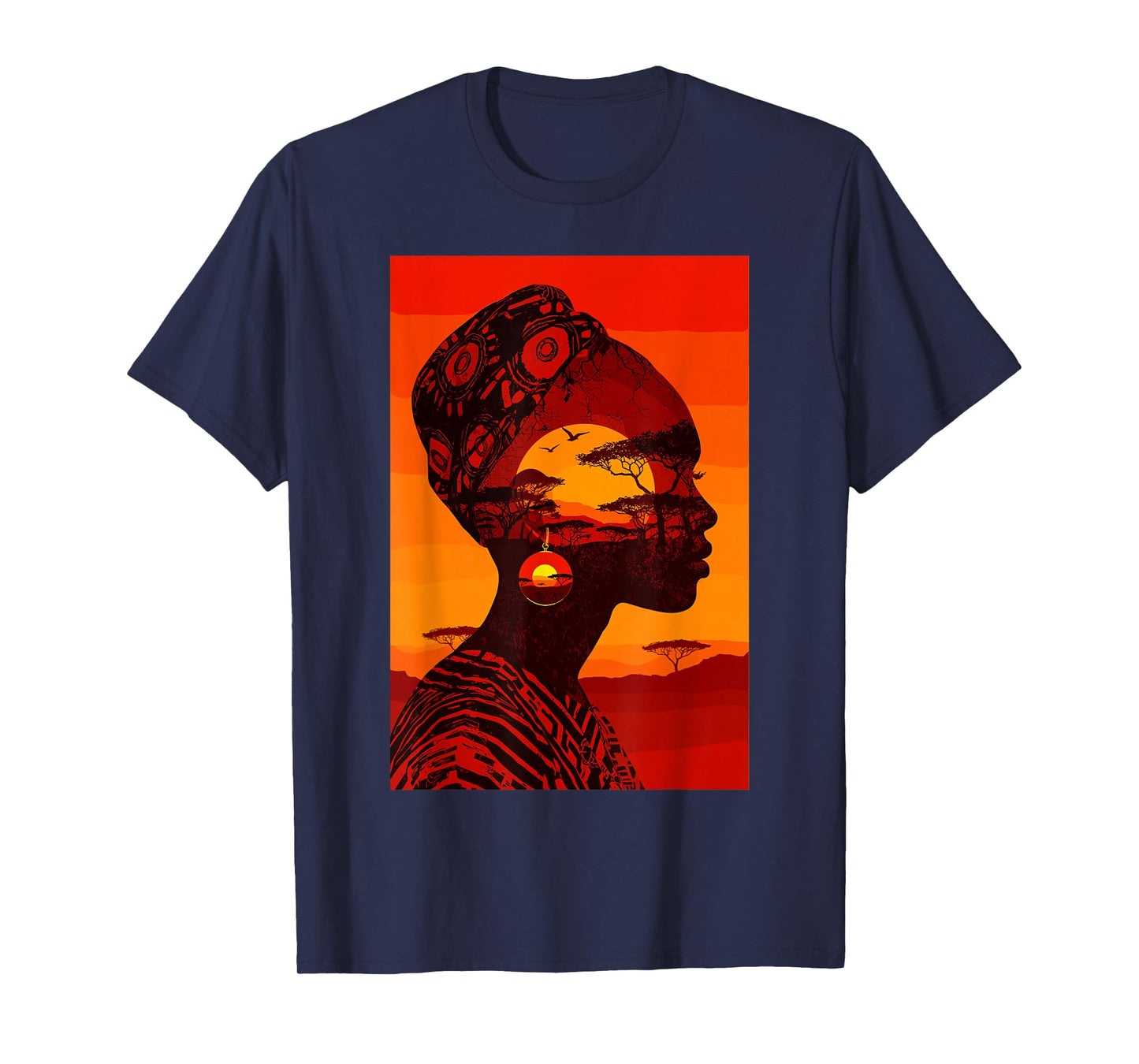 Africa Sunset Silhouette African Safari Tradition Savanna T-Shirt