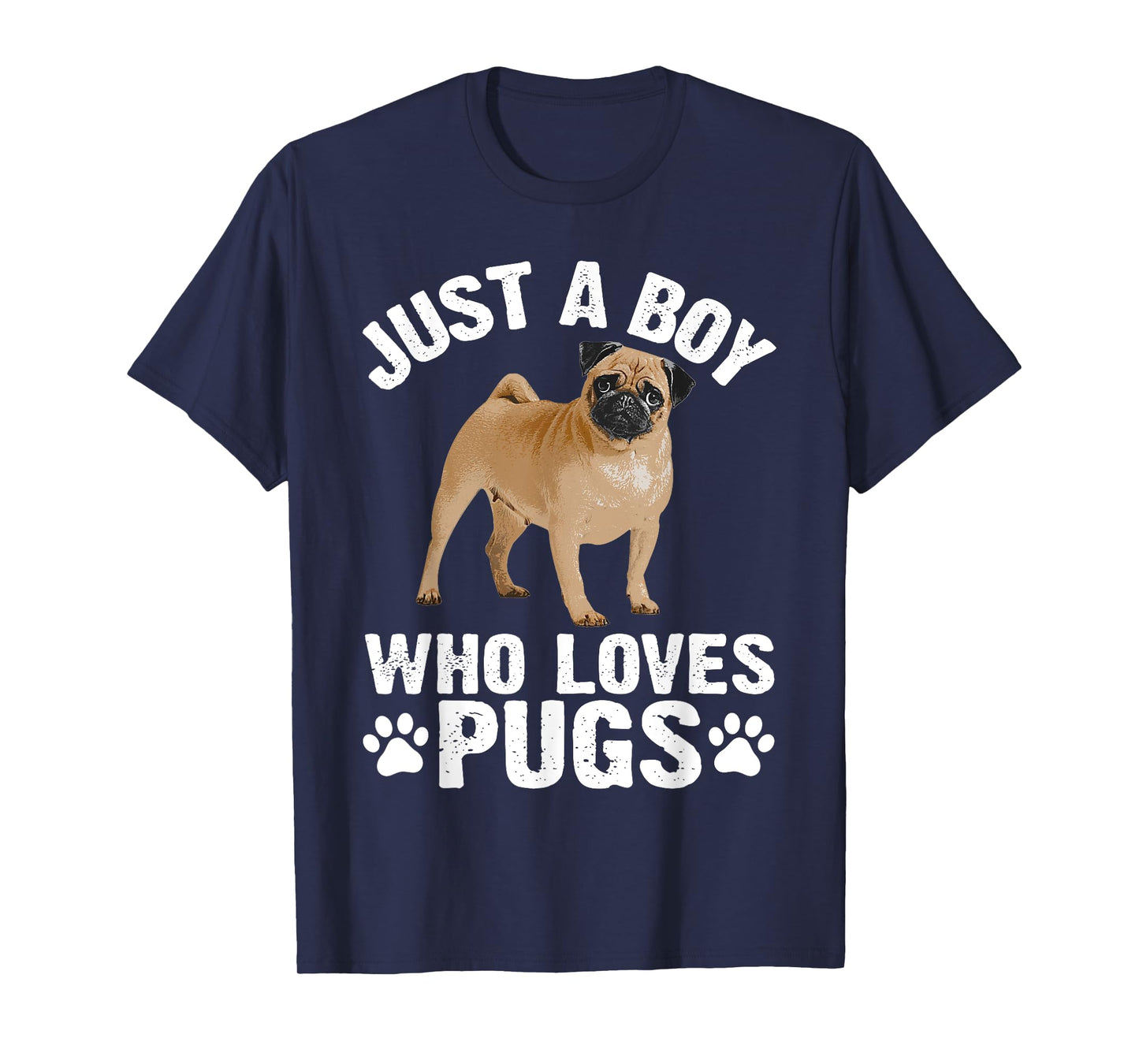 Funny Pug Design For Men Boys Pet Dog Breed Puppy Pug Lovers T-Shirt