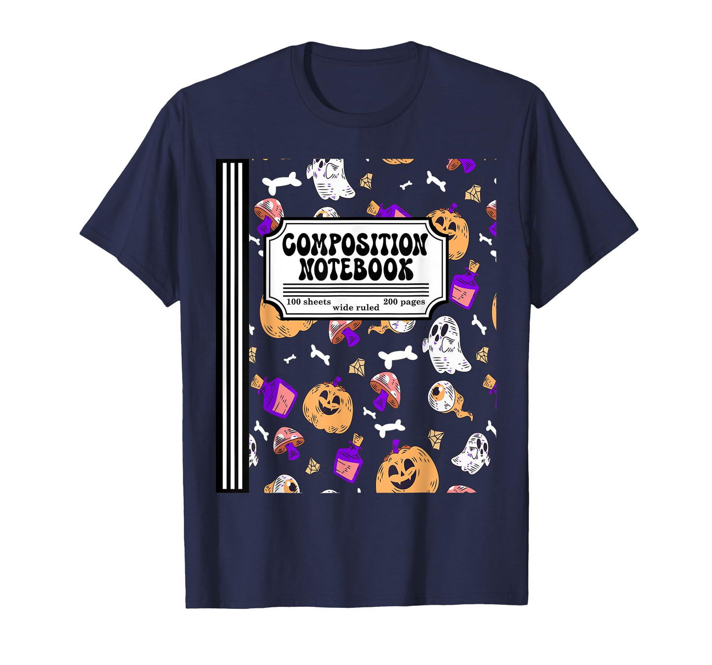 Composition Notebook Matching Halloween Costume For Teachers T-Shirt