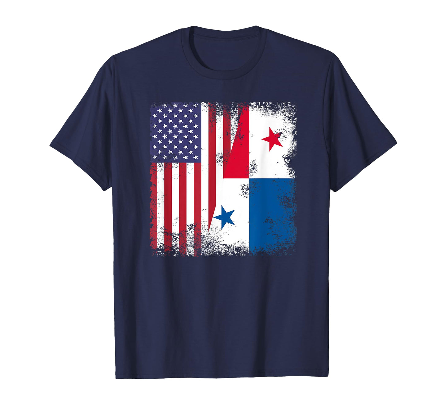 Half Panamanian Flag | Vintage Panama USA Gift T-Shirt