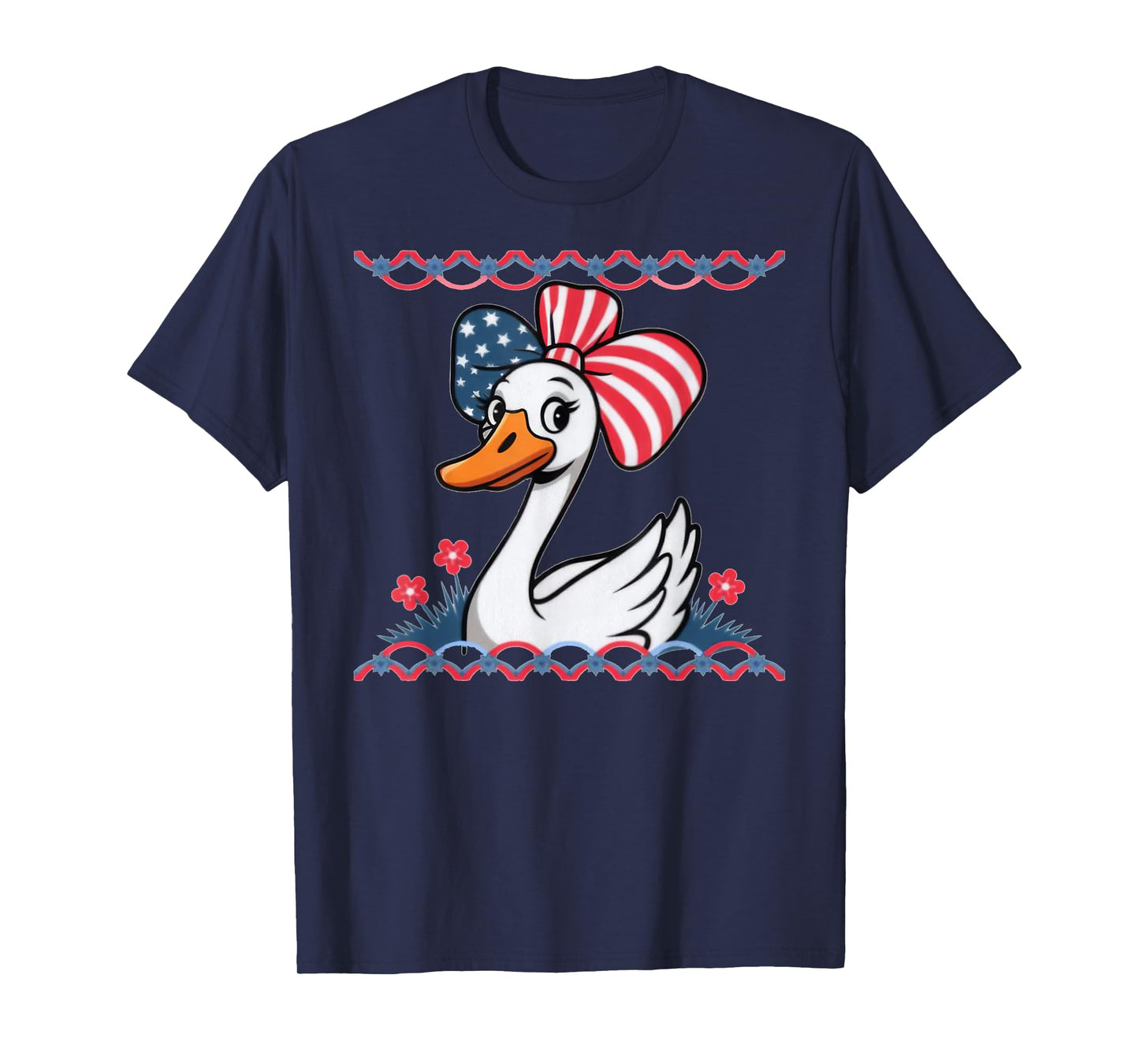 Patriotic Coquette Duck Funny 4th Of-July Animal Aesthetic T-Shirt