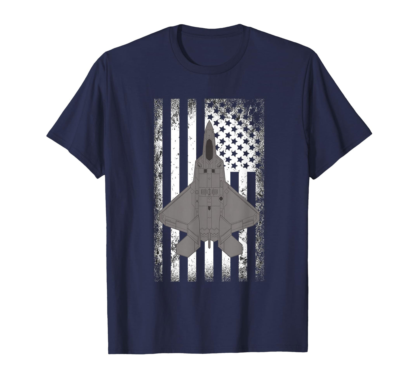 F-22 Raptor Jet American Flag Military Airplane T-Shirt