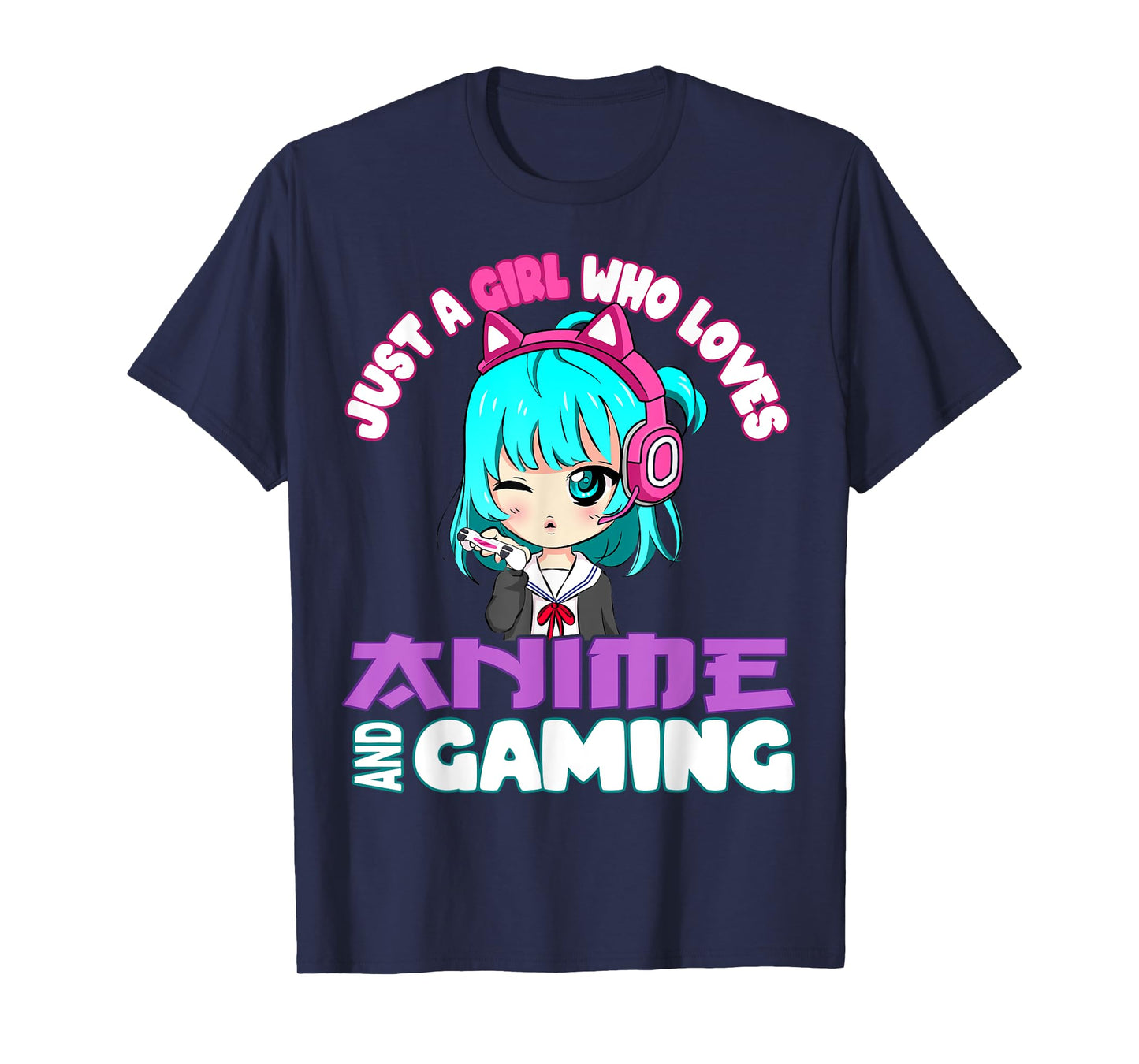 Just a Girl who loves Anime and Gaming chibi Video Games T-Shirt