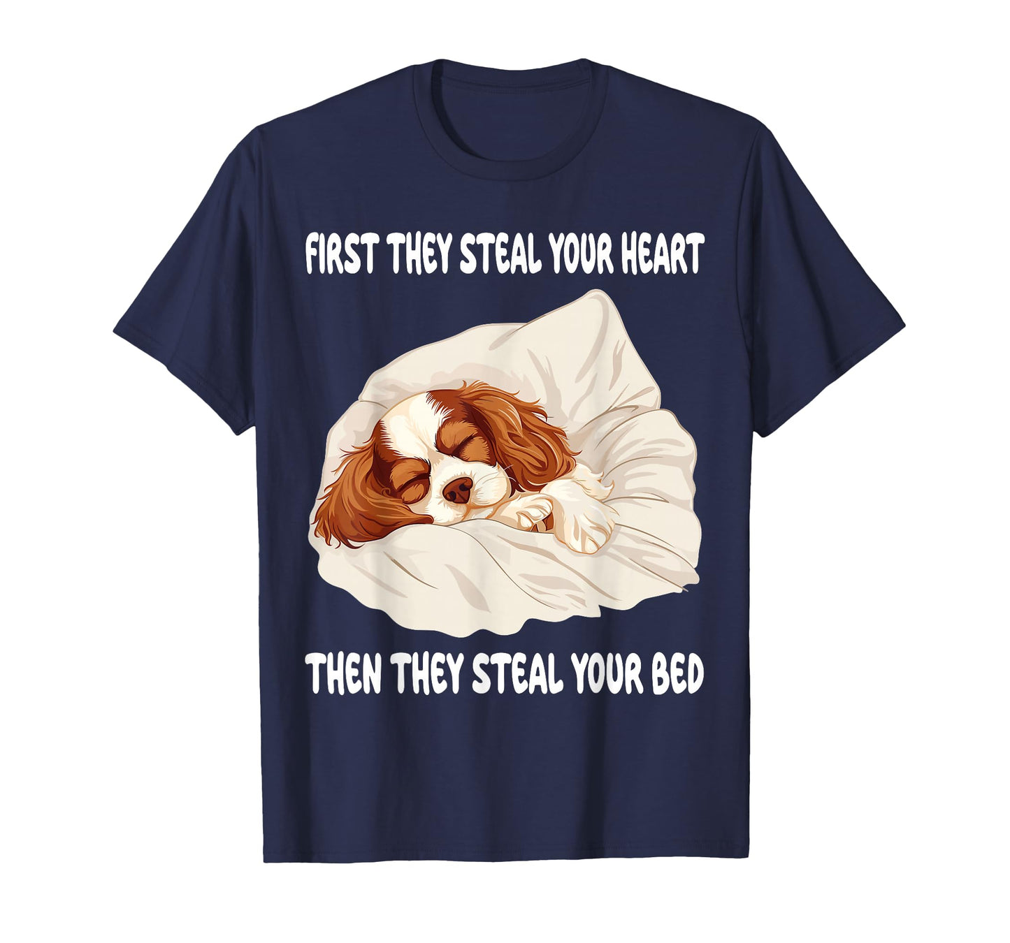 Cavalier King Charles Spaniel Sleeping Pajamas Nightgown T-Shirt