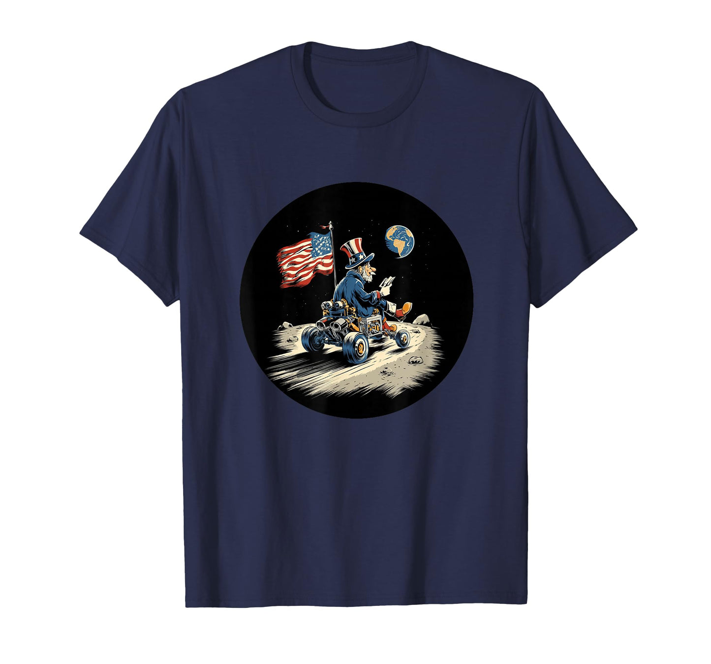 Patriotic Moon Vehicle with US President T-Shirt