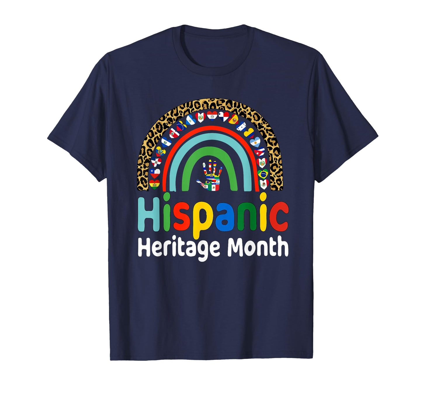 National Hispanic Heritage month Rainbow Tee Countries Flags T-Shirt