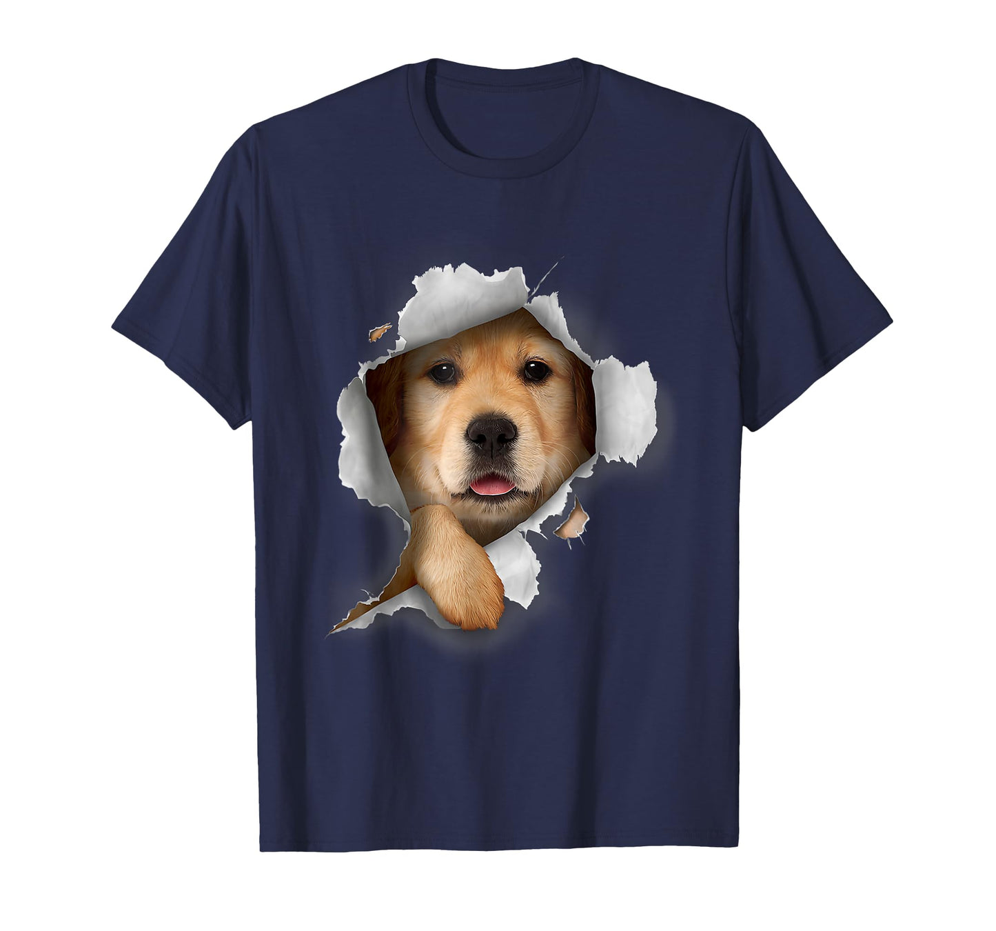 Golden Retrieve Breakout 3D Dog Lover Graphic Funny T-Shirt