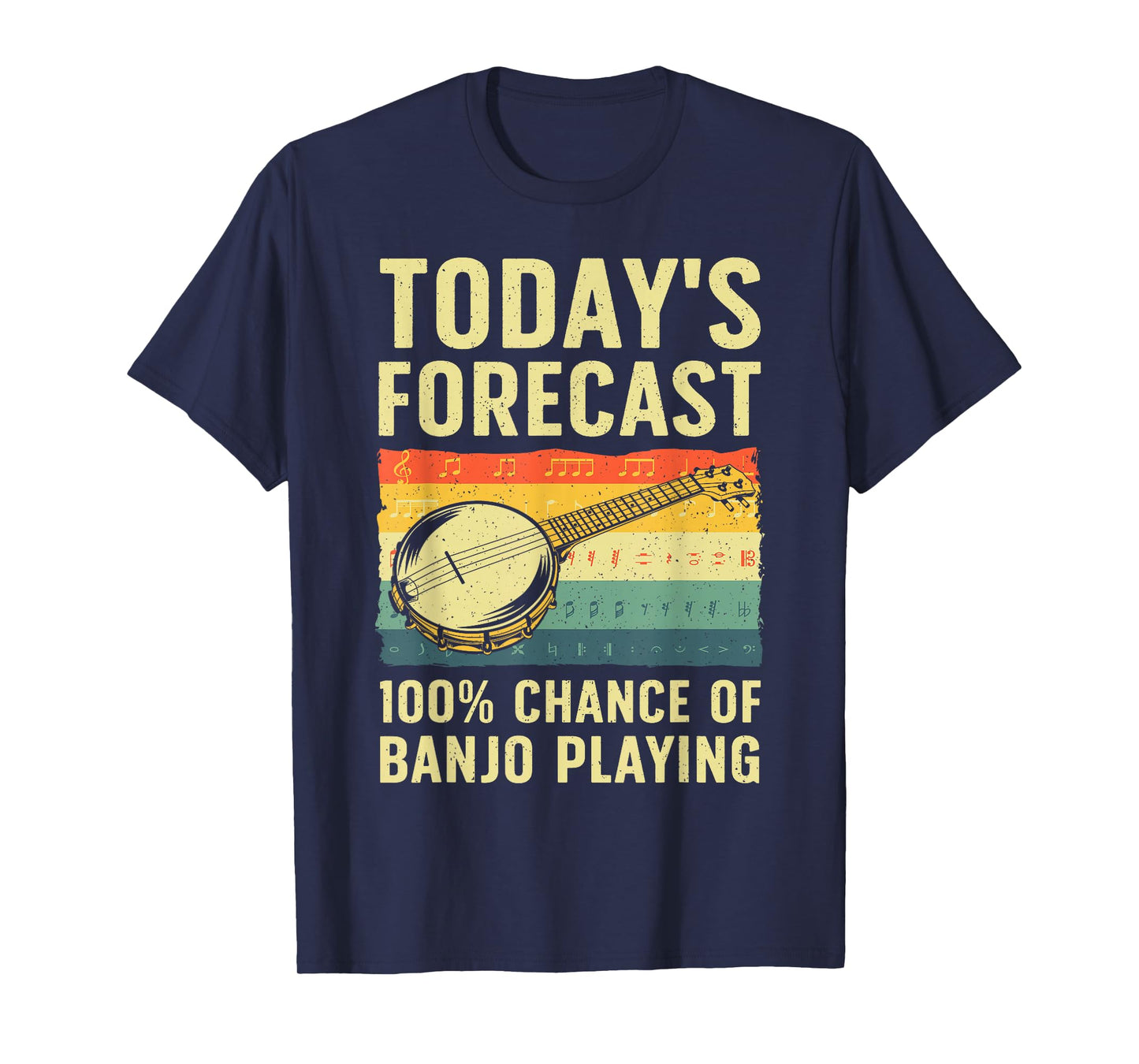 Funny Banjo Art For Men Women Bluegrass Instrument Player T-Shirt