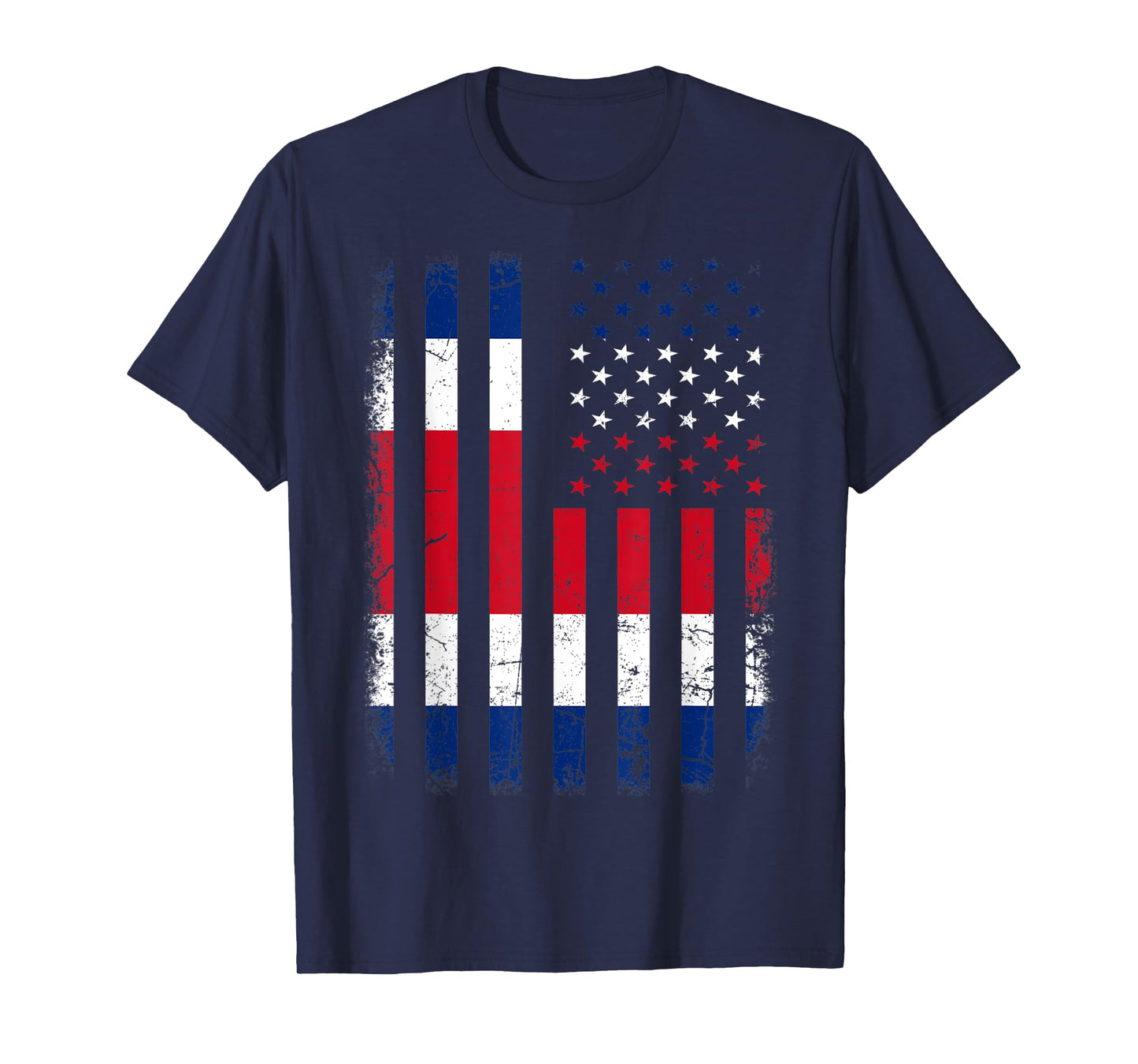 Costa Rican American Flag Costa Rican Roots Costa Rica T-Shirt
