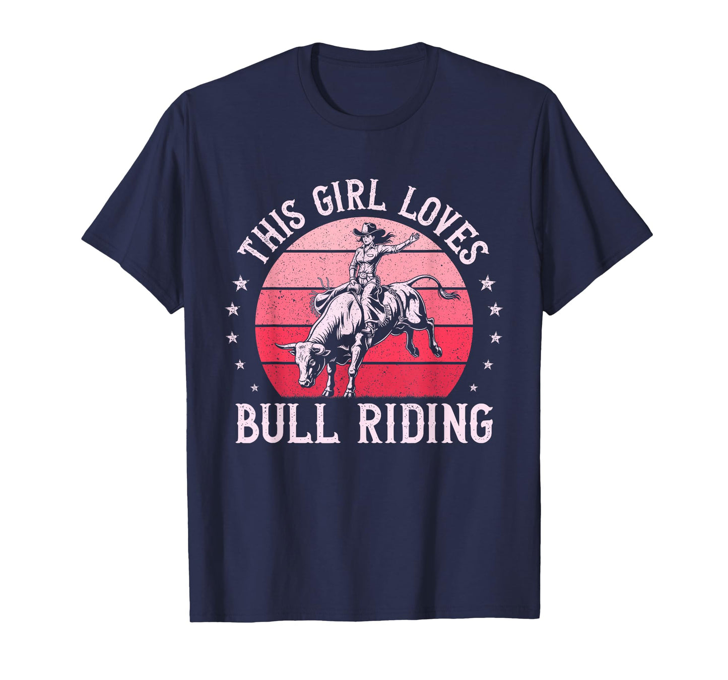This Girl Loves Bull Riding Rodeo Cowgirl Bull Rider Vintage T-Shirt