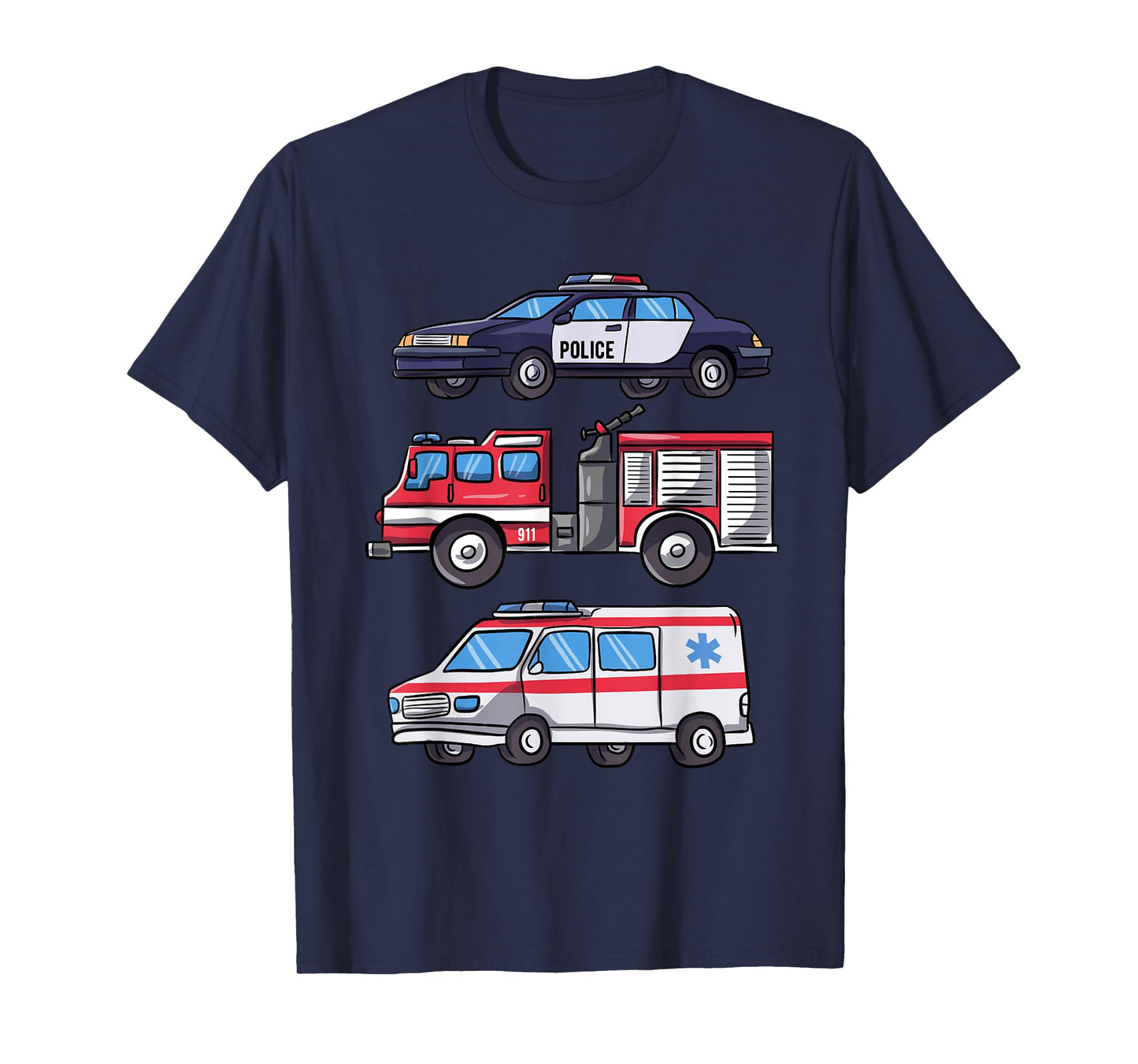Emergency Vehicle Gift Boys Fire Engine T-Shirt