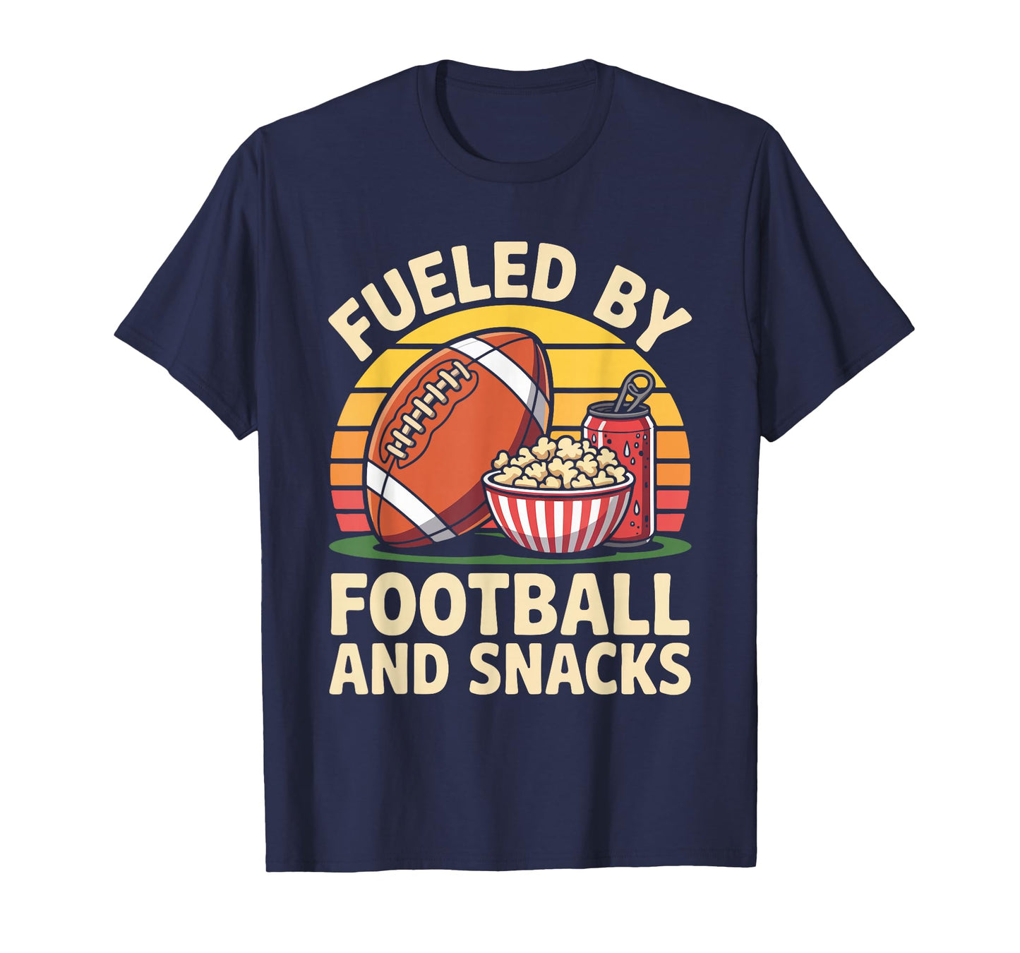 Fueled by Football and Snacks Fun Design T-Shirt