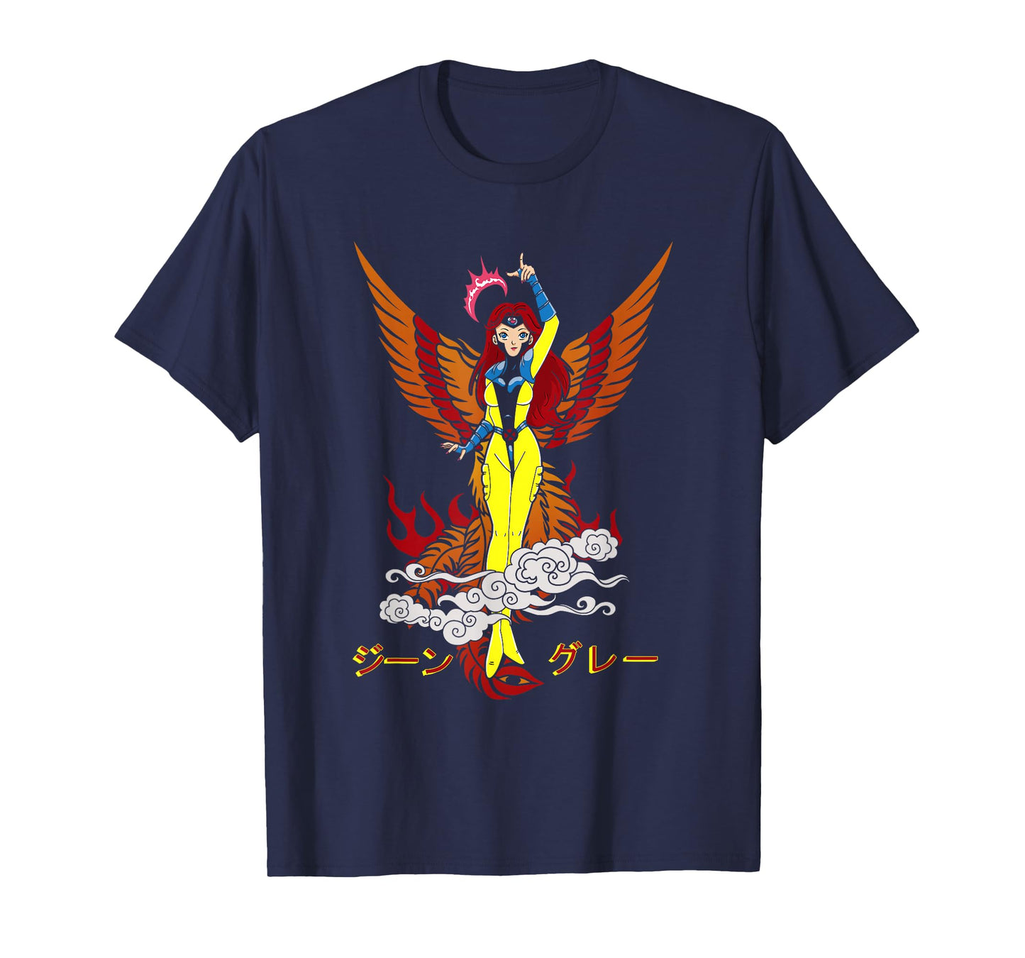 Marvel X-Men Manga Style Jean Grey Phoenix Retro Portrait T-Shirt