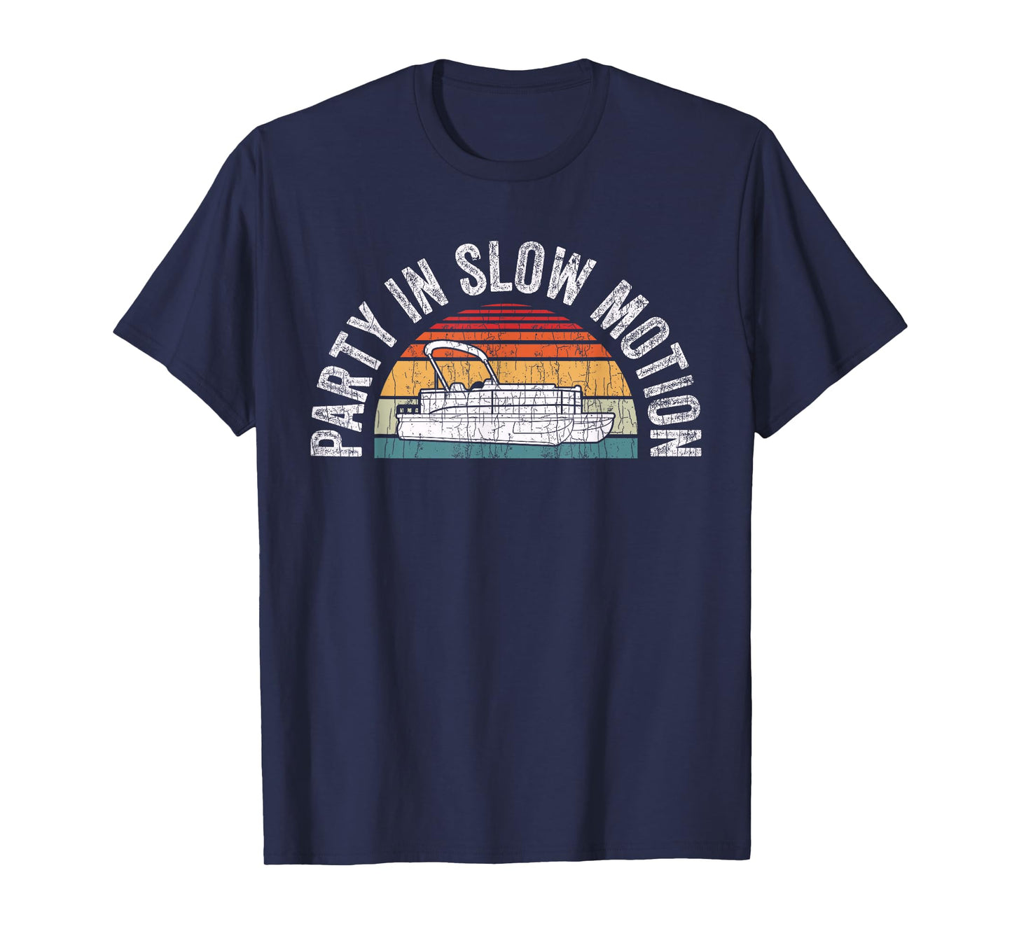 Best Pontoon Captain Shirt Gifts Boat Party in Slow Motion T-Shirt