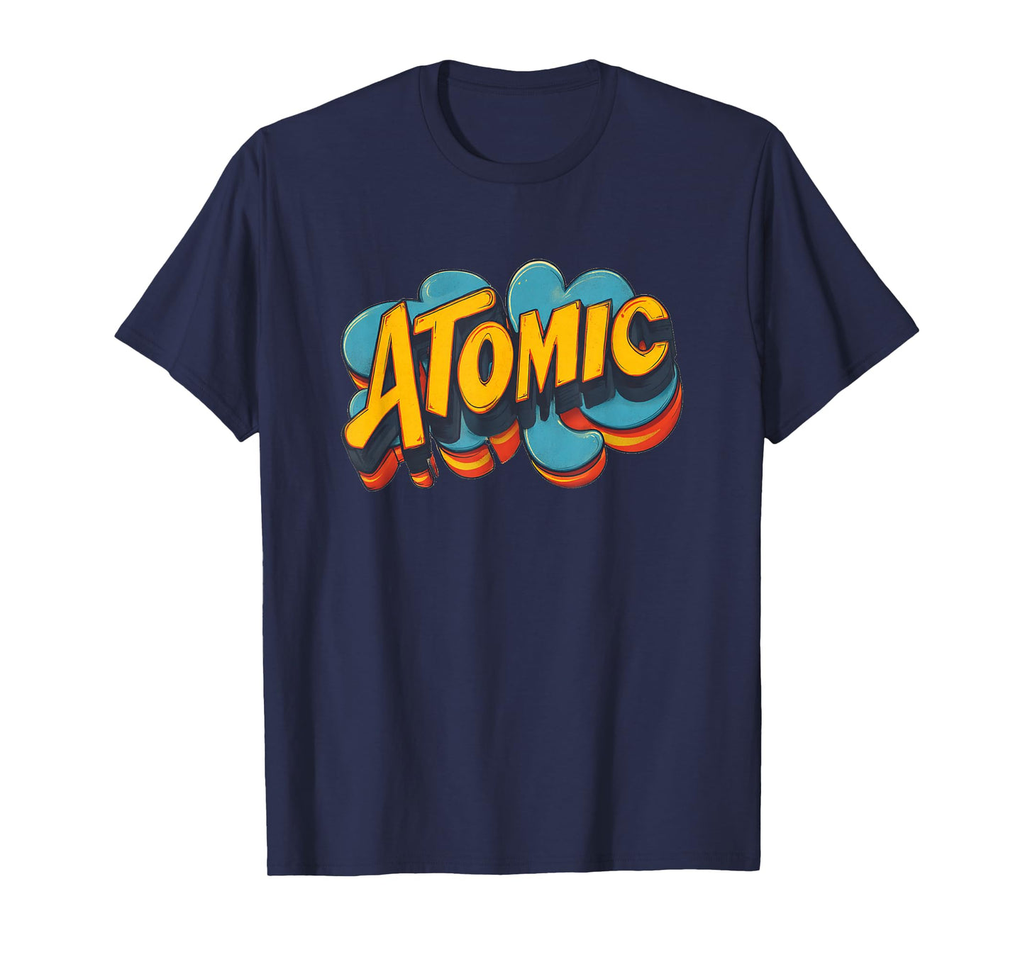 Atomic Colors and Emblem for a Cool Look T-Shirt