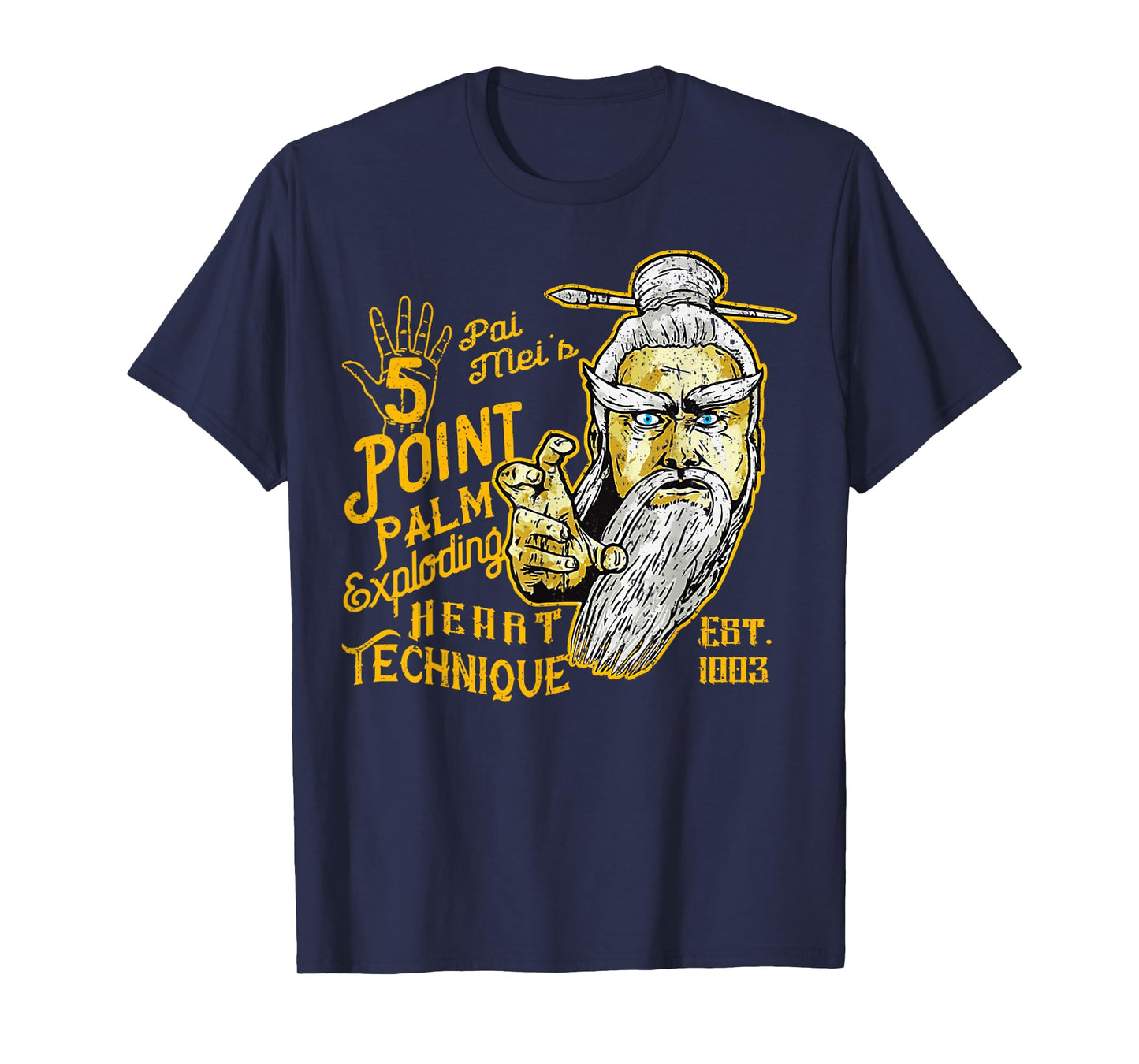 Vintage Pai Mei 5 Point Palm Exploding Heart Technique 1 T-Shirt