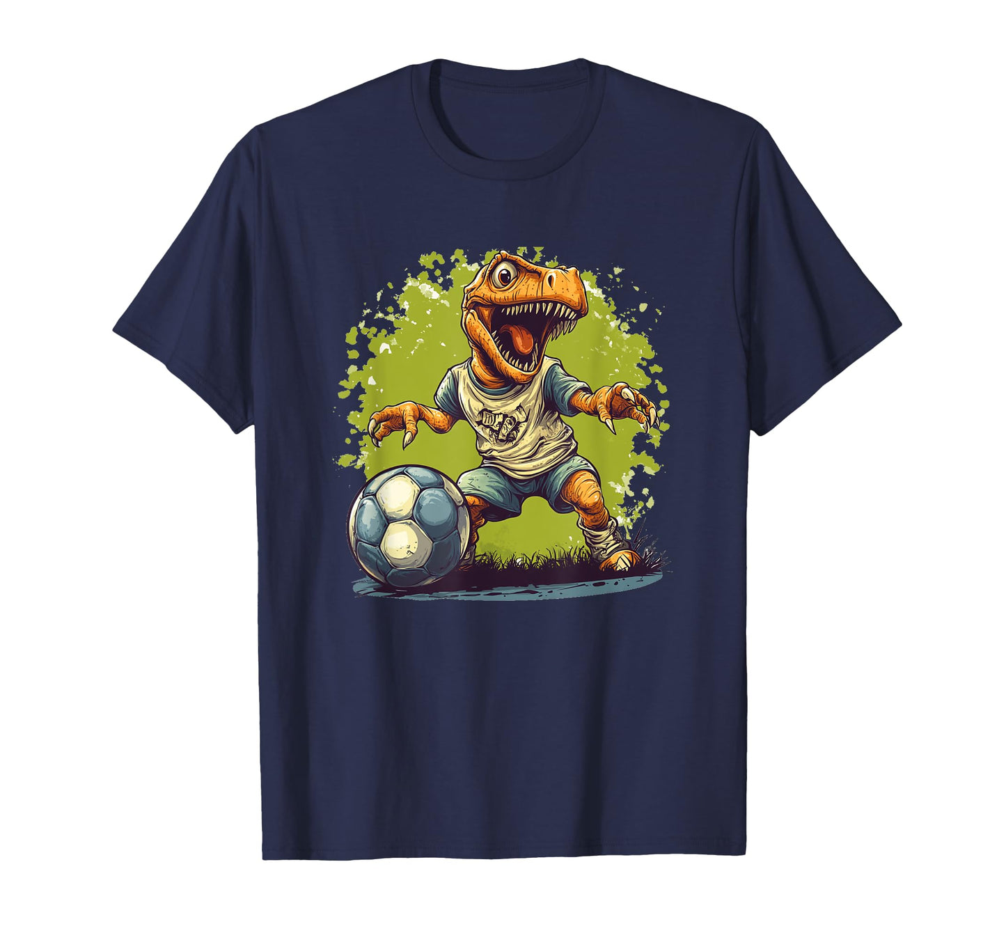 Pretty Soccer Player Dinosaur Costume for Adults and Kids T-Shirt