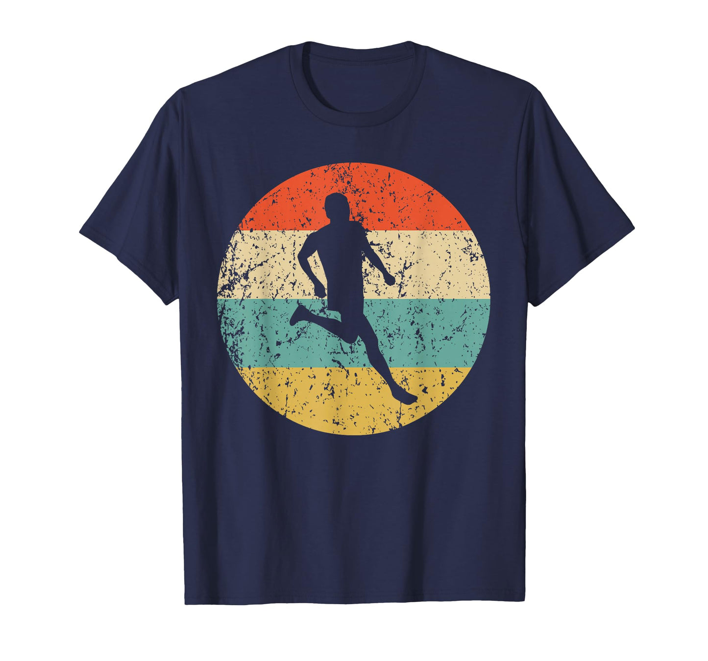 Vintage Retro Style T-Shirts Unisex Adult Men Runners Running Vintage Retro Runner T-Shirt Black Short Sleeve Classic Fit T-Shirt