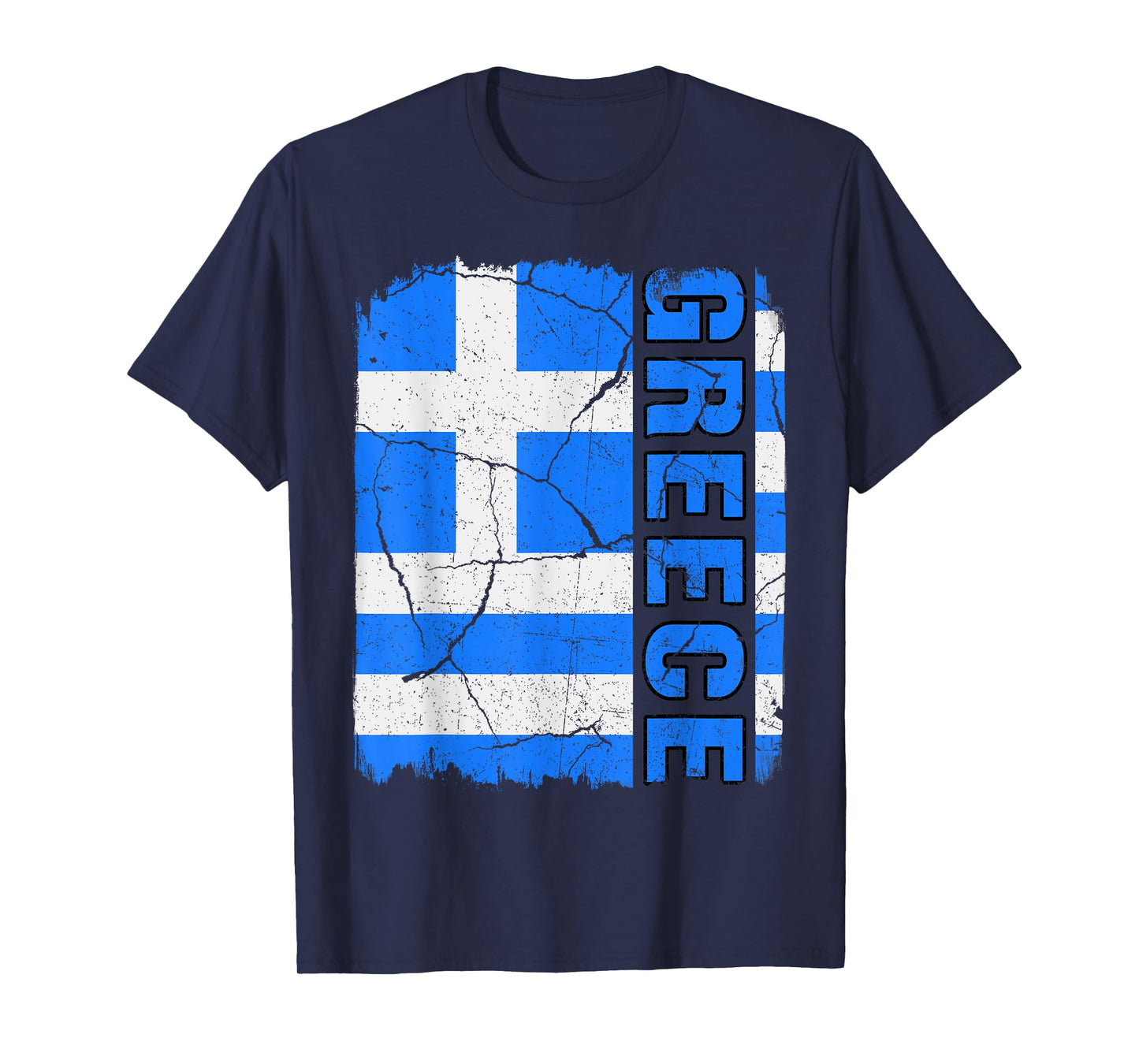Vintage Greek Flag Greece Pride Roots Heritage Gift T-Shirt