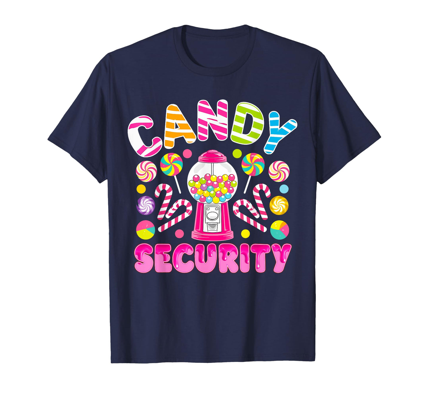 Candy Crew Costume Candy Land Kids Funny Candy Security T-Shirt
