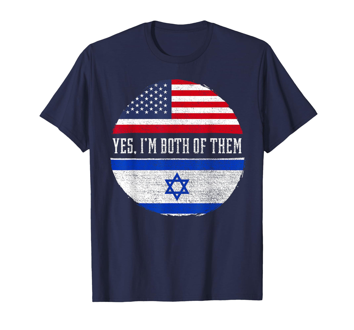 Half American Half Israeli USA Flag Israel Heritage DNA T-Shirt