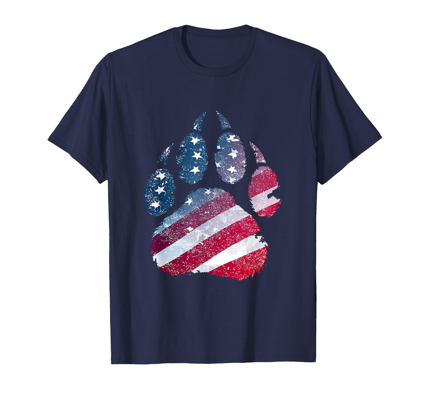 Patriotic Paw Print Look for Boys and Girls T-Shirt