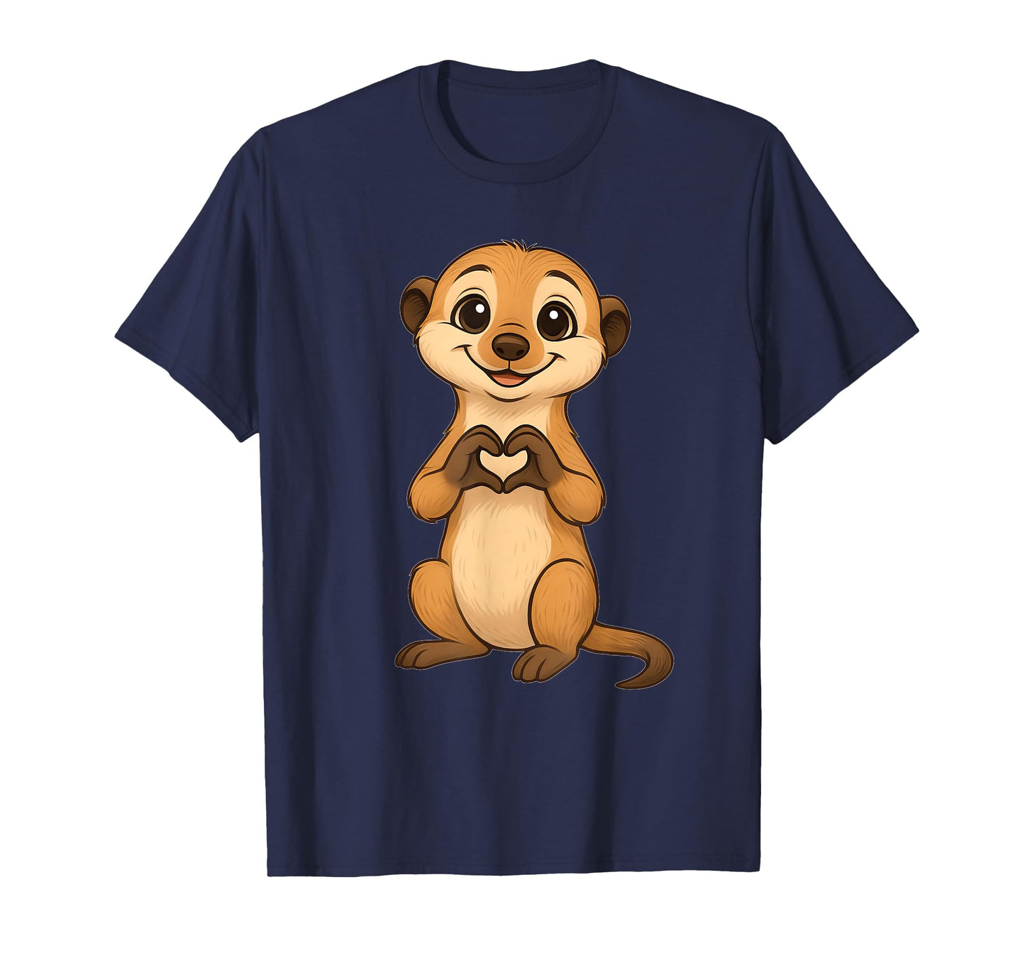 Meerkat with heart | Sweet meerkat with heart symbol T-Shirt