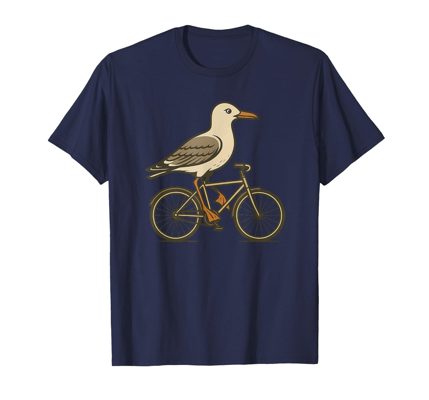 Funny Seagull with Bicycle Costume for Seagulls and Bikes T-Shirt