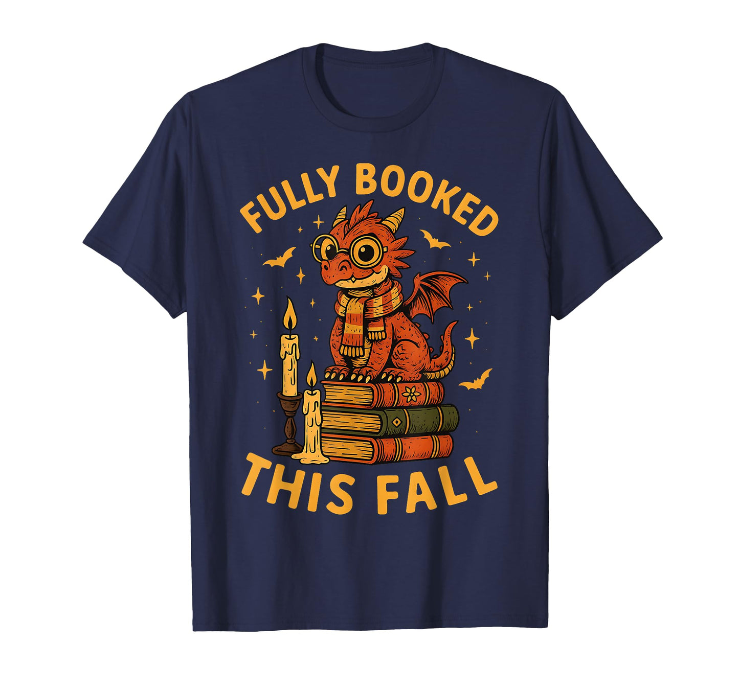 HUGvyn Halloween Fully Booked This Fall Book Dragon Reading T-Shirt