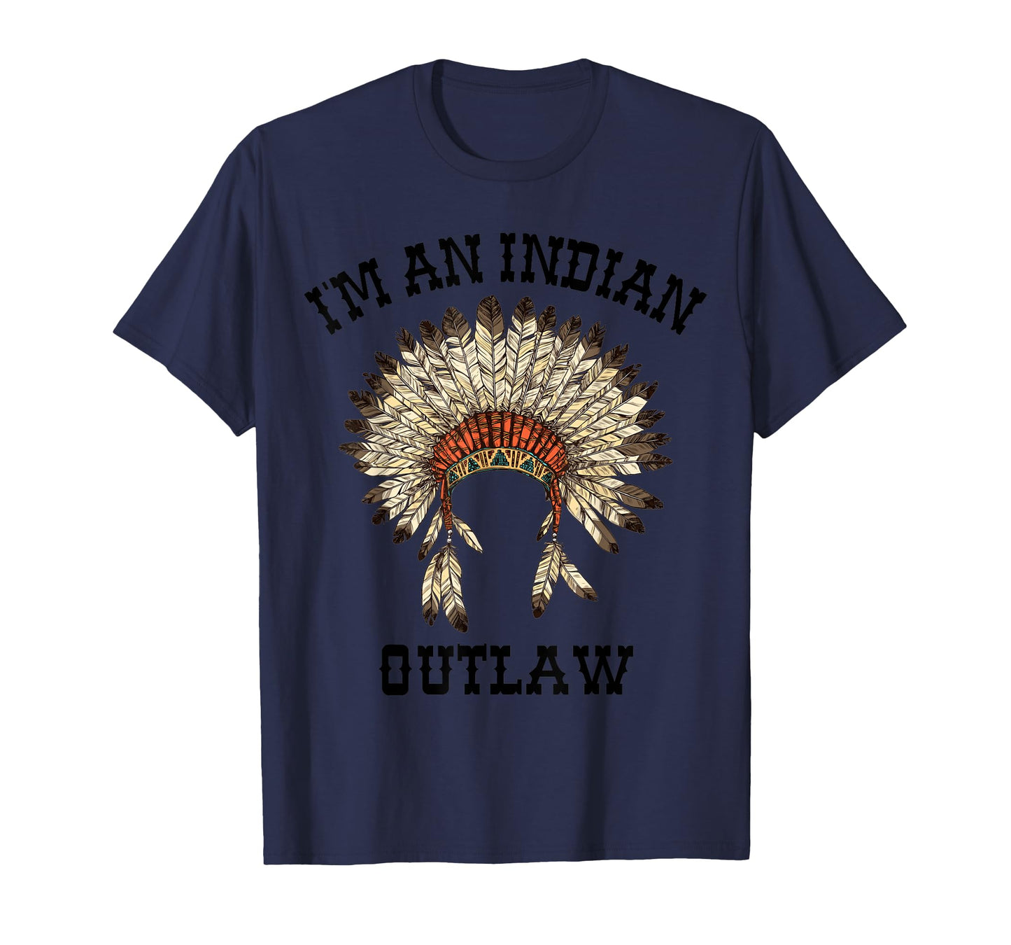 Vintage Indian Outlaw Classic T-Shirt - Women's Grey Classic Fit Short Sleeve T-Shirt - Small - Music Themed - Vacation Wear