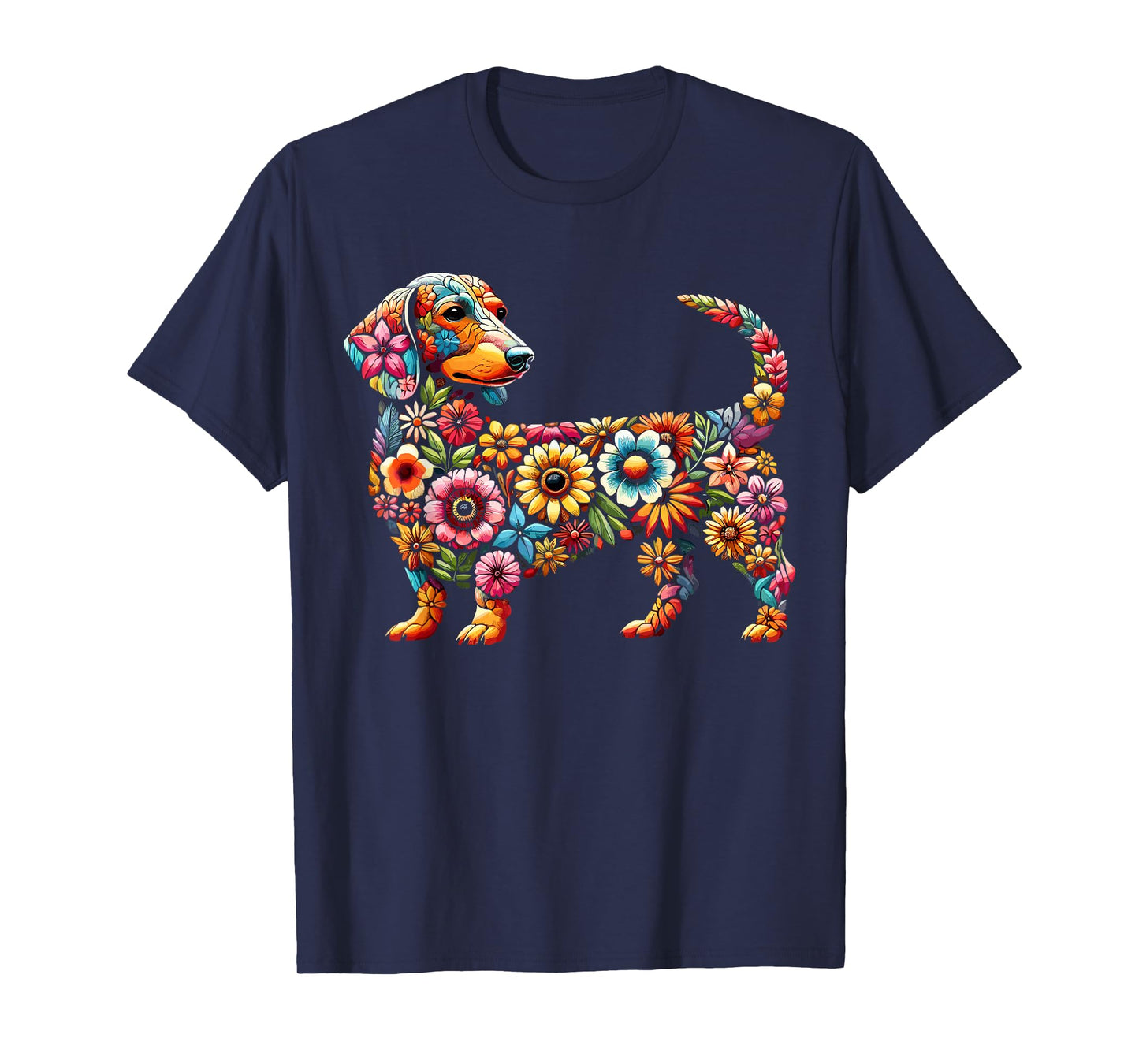 Dachshund Flower Funny Dog T-Shirt