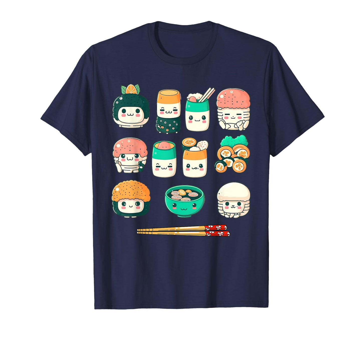 Funny Japanese Food Sushi Kawaii Sushi Lovers Anime Otaku T-Shirt