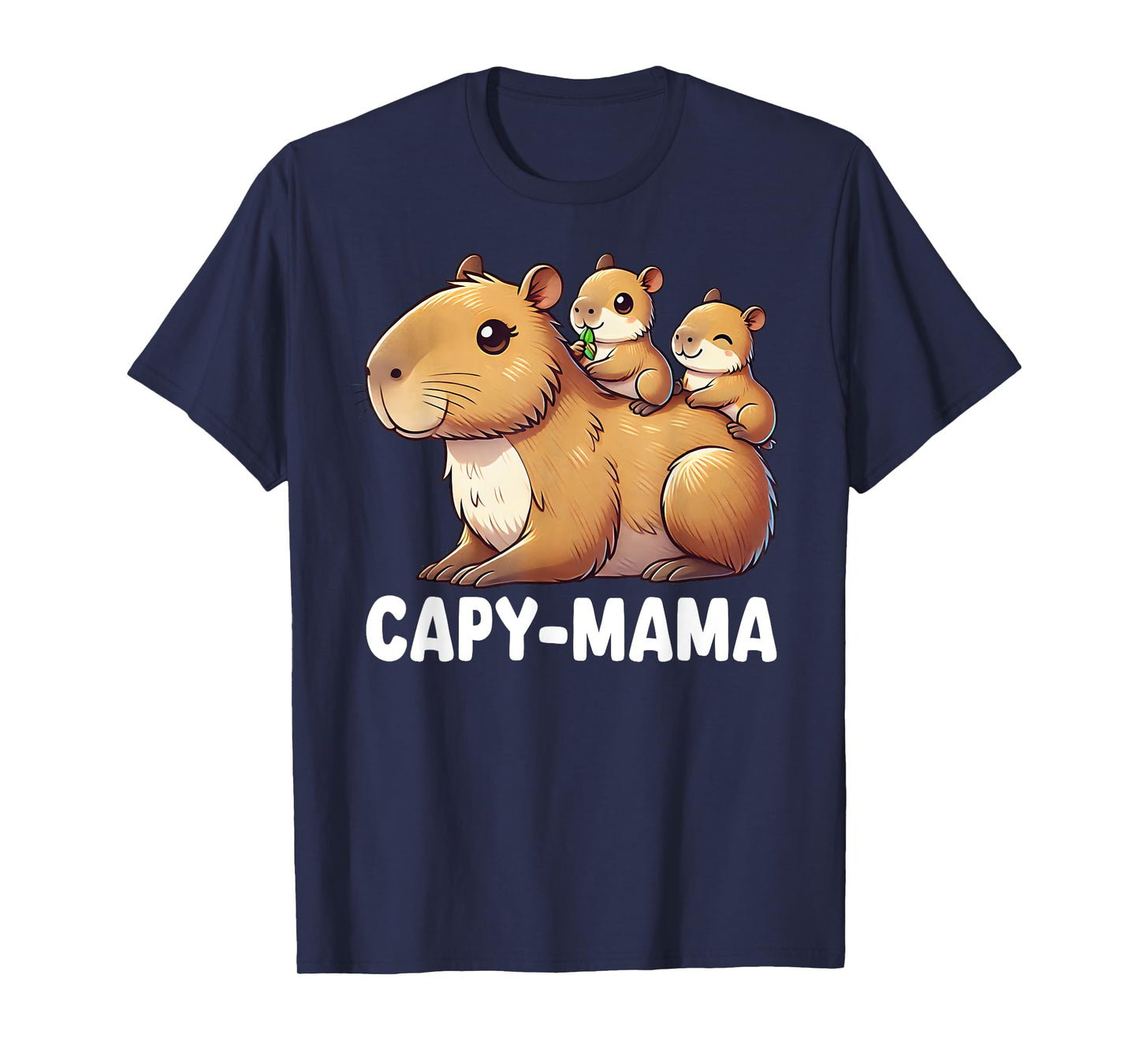 Funny Capybara Capy-Mama Babies Cute Boys Girls Kids T-Shirt