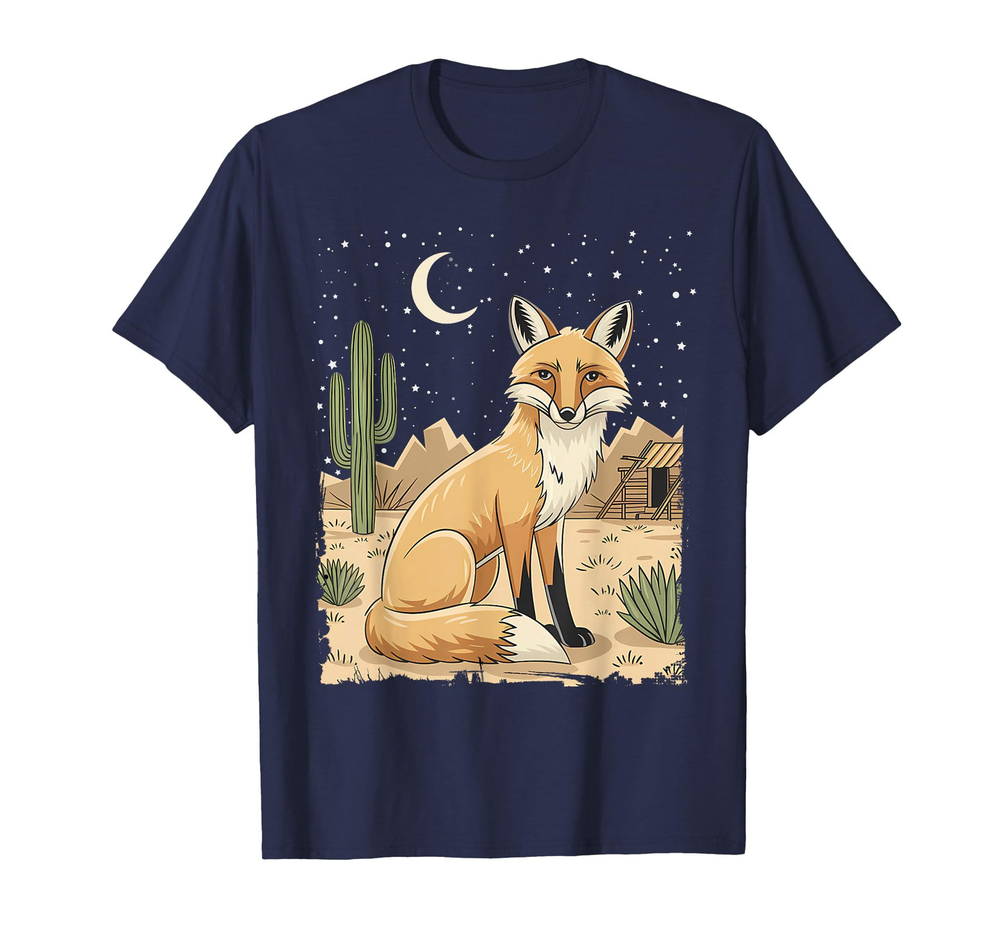 Coyote Desert Nature Scenic Wild Animal South West Cactus T-Shirt