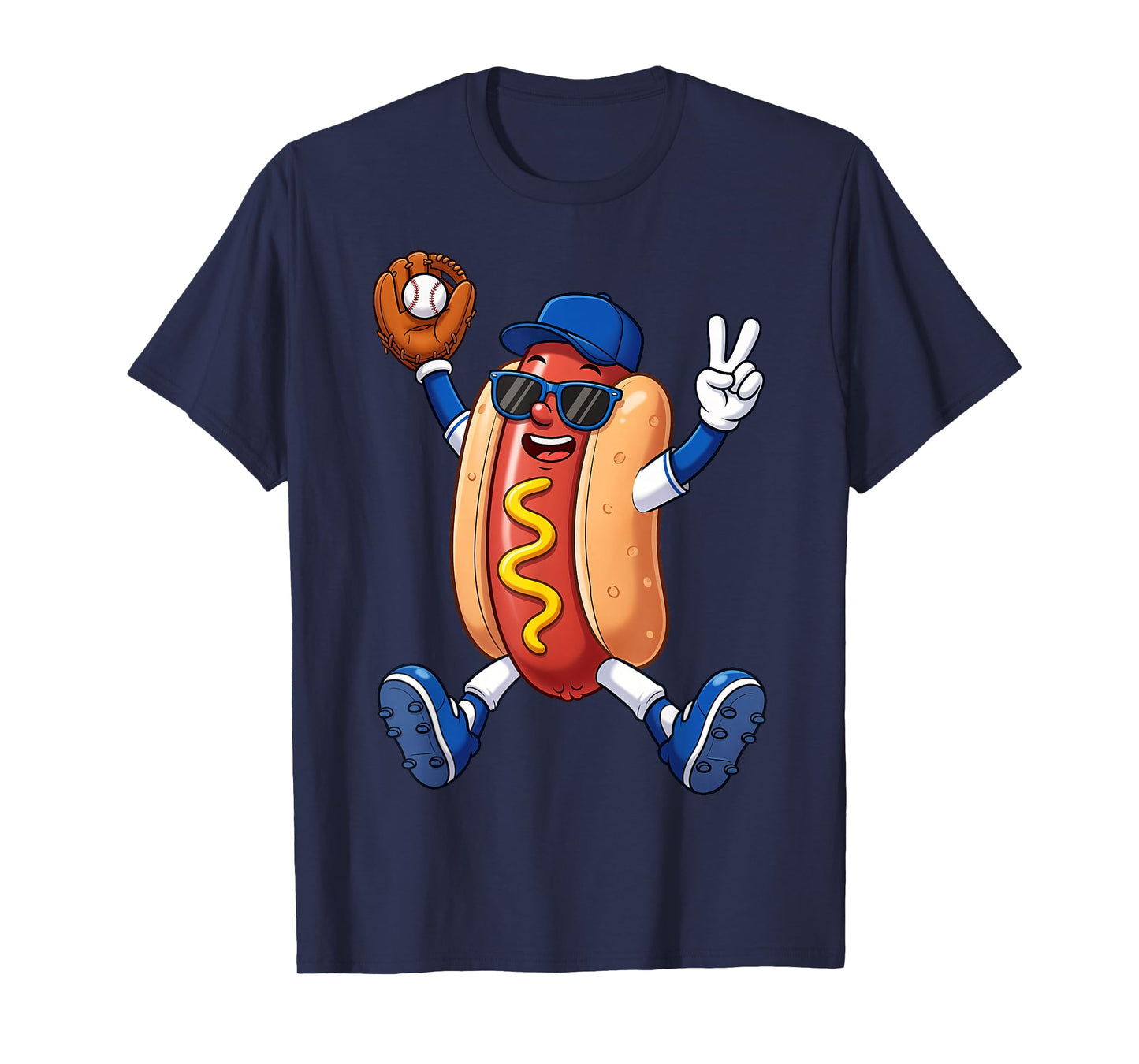 Funny Hot Dog Baseball Game Day for Men Women Kids Boys T-Shirt