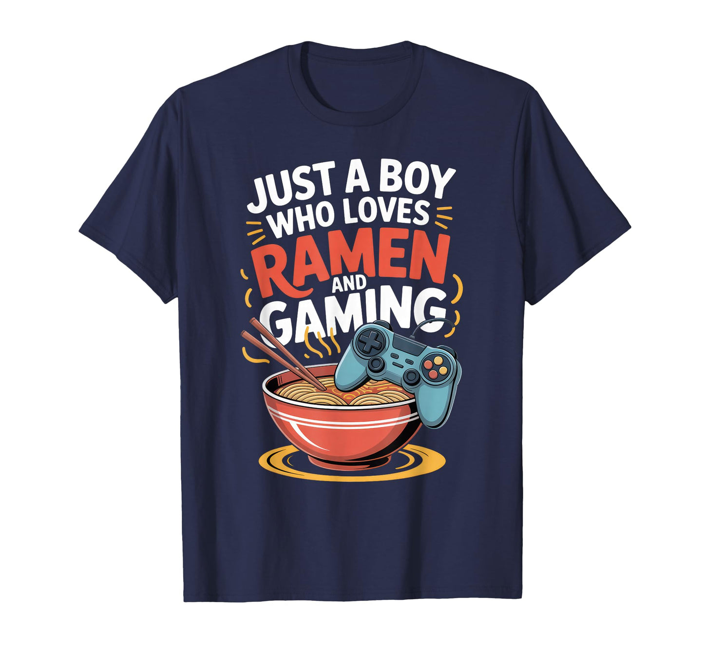 Just A Boy Who Loves Ramen and Gaming Japan Noodles Anime T-Shirt