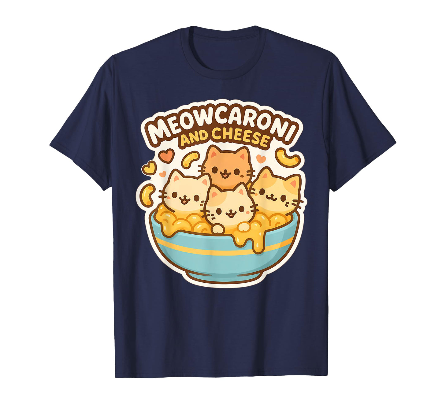 Meowcaroni and Cheese Cat Lover Mac N Cheese Kawaii T-Shirt