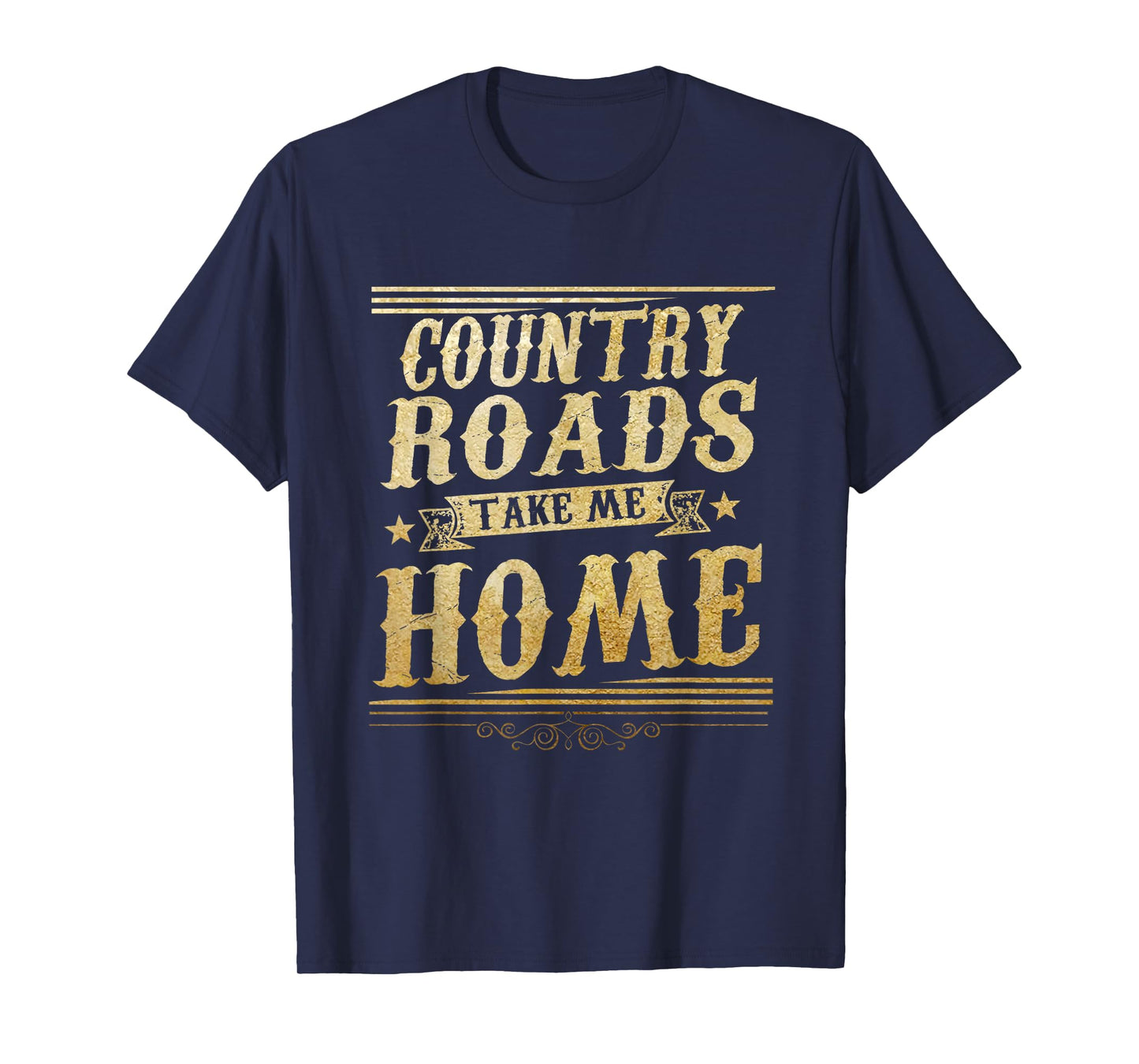 Vintage Retro Country Roads Take Me Home Gifts T-Shirt