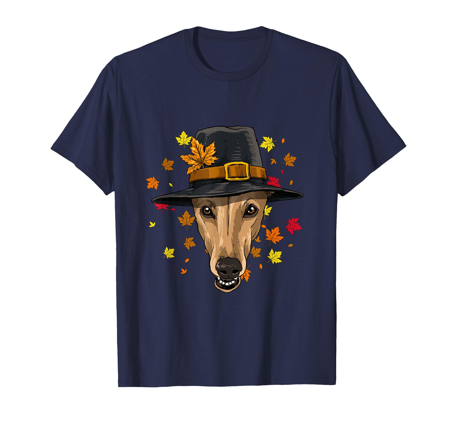 Thanksgiving Greyhound Pilgrim Costume Men Women T-Shirt