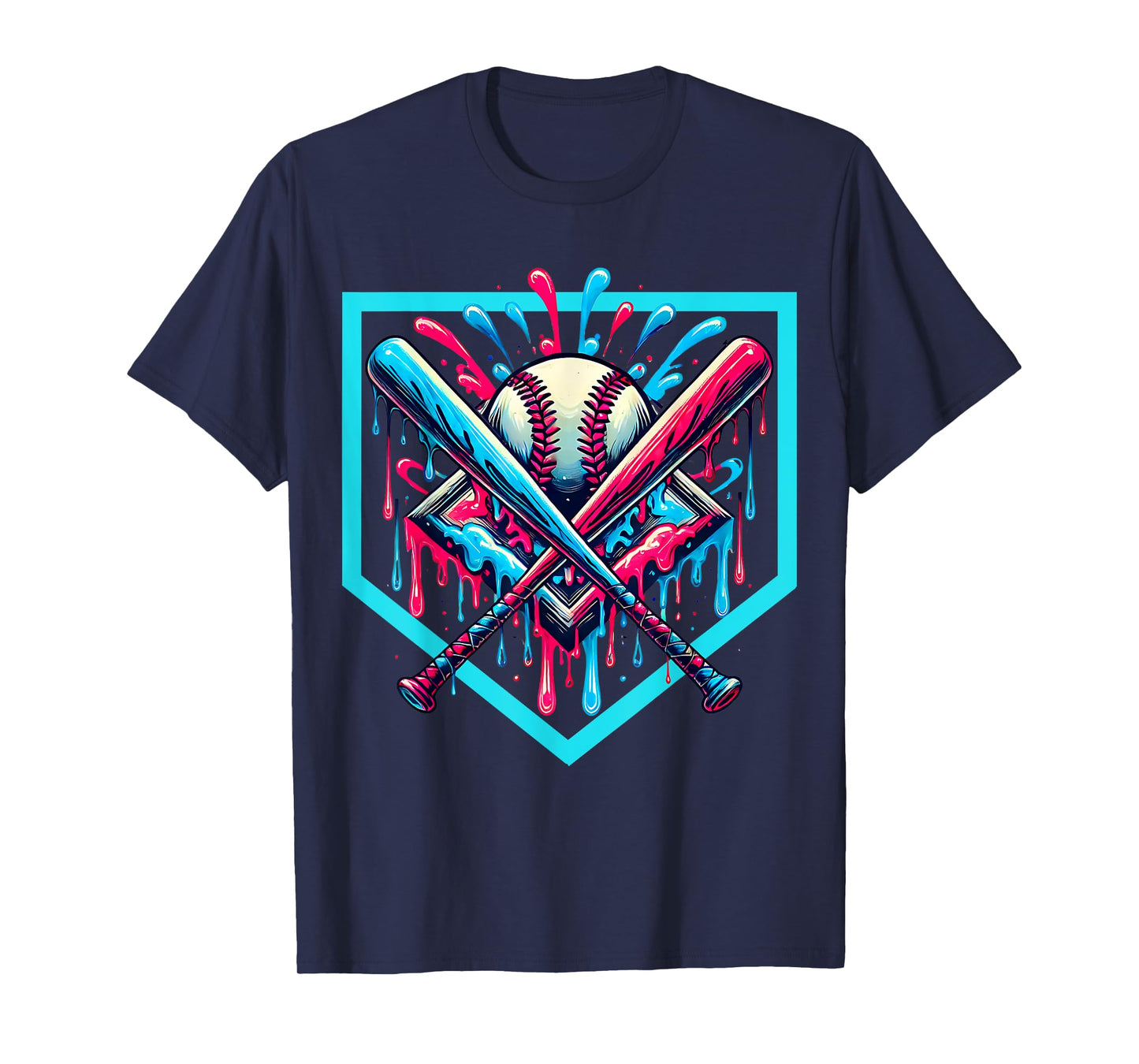 Cool Sport Softball & Baseball Home Plate Drip T-Shirt