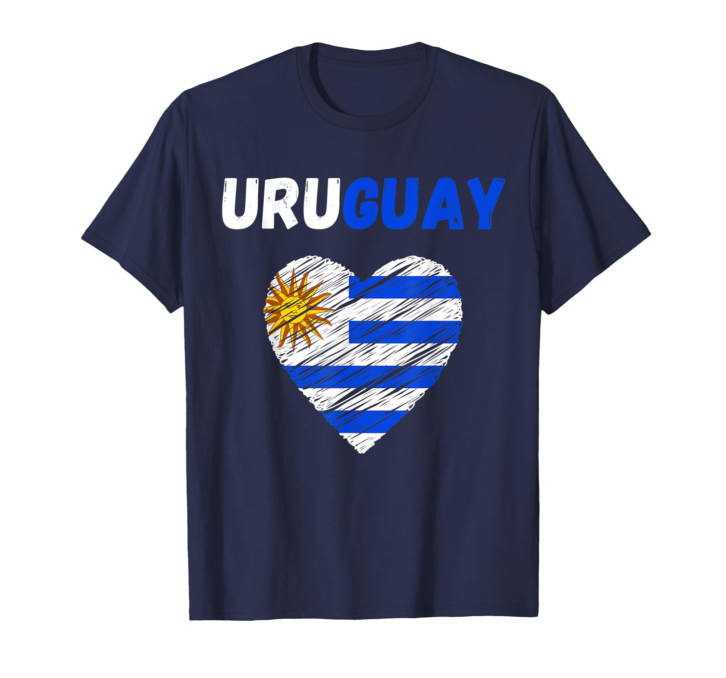 Uruguay Flag Holiday Uruguay Heart Uruguayan Flag T-Shirt