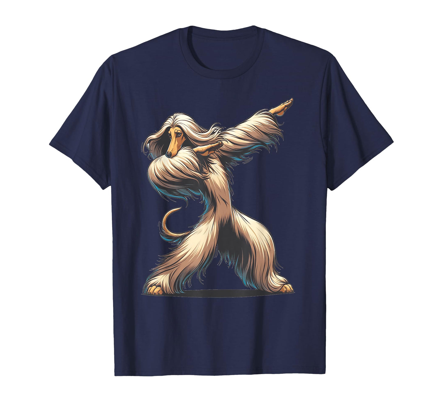 Dab Afghan Hound Dancing Dabbing Dog T-Shirt, Small