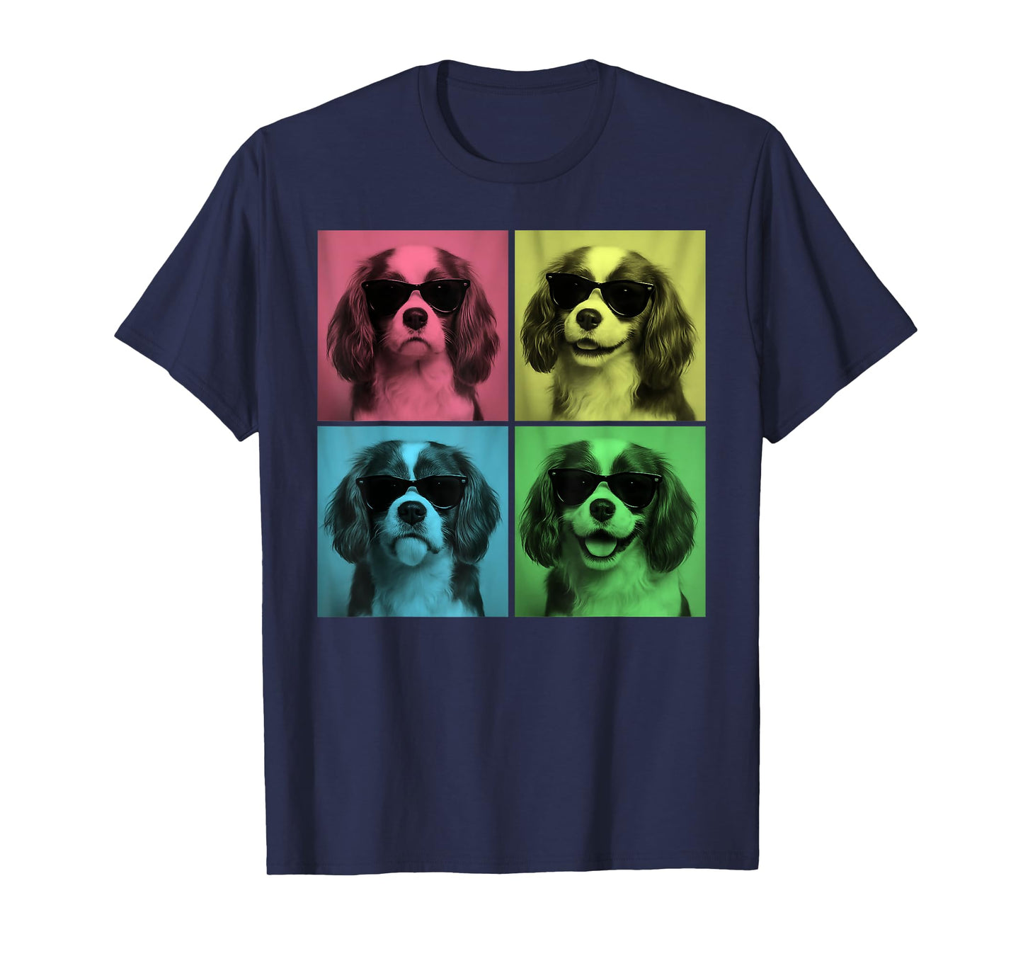 Cavalier King Charles Spaniel Dog Pop Art Funny Photo Booth T-Shirt