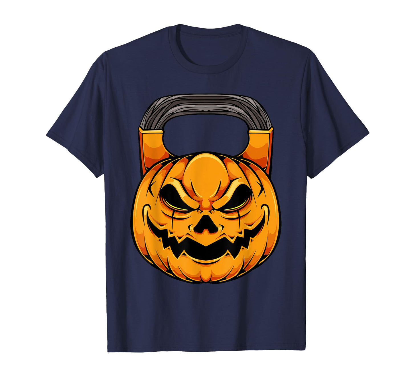 Pumpkin Dumbbell Lazy Halloween Costume Workout Gym Lover T-Shirt