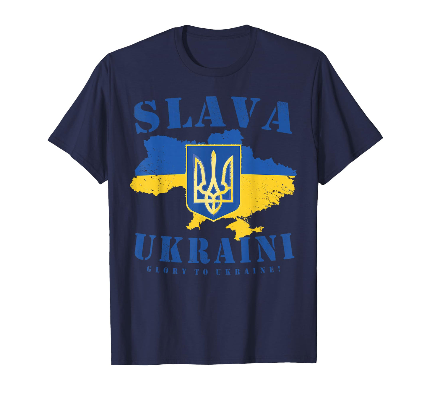 Slava Ukraini Ukrainian Tryzub Flag Glory To Ukraine T-Shirt