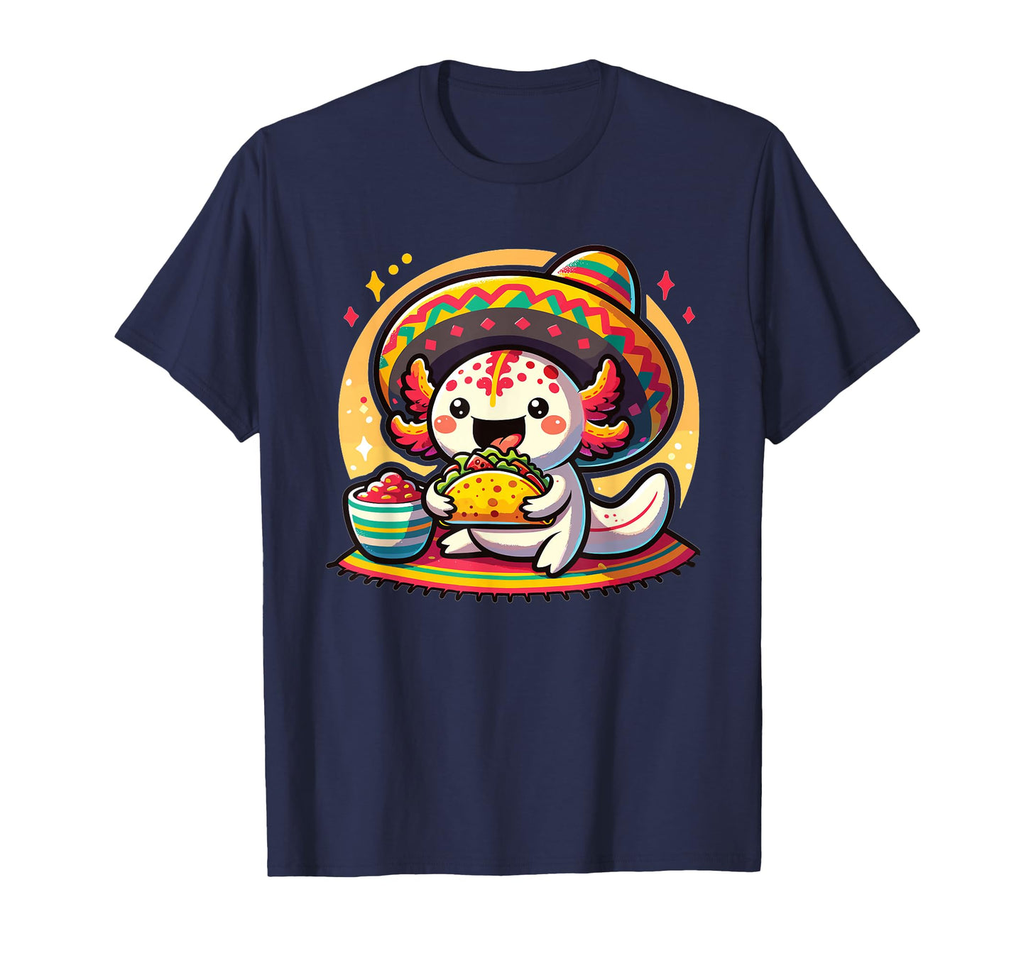Tacolotl Funny Mexican Axolotl Eats Taco T-Shirt
